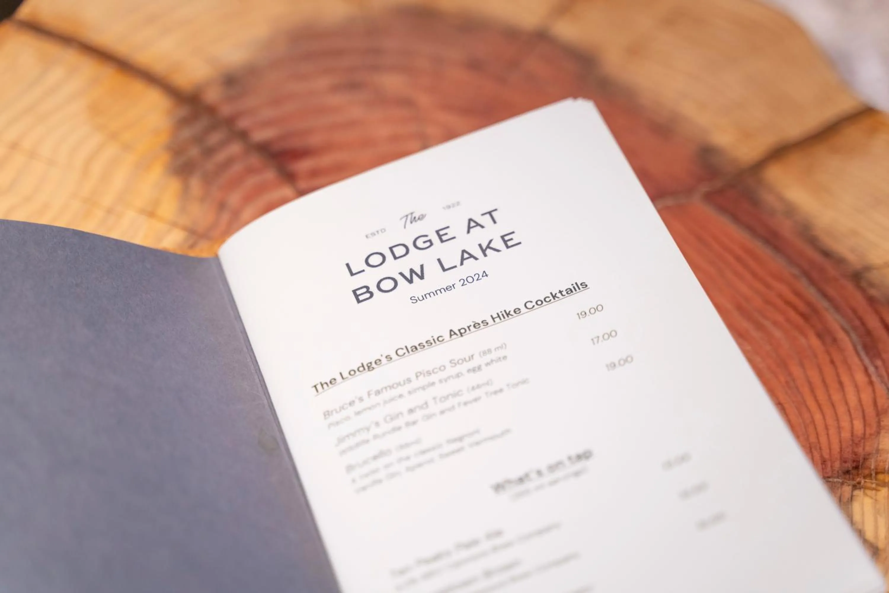 Restaurant/places to eat in The Lodge at Bow Lake