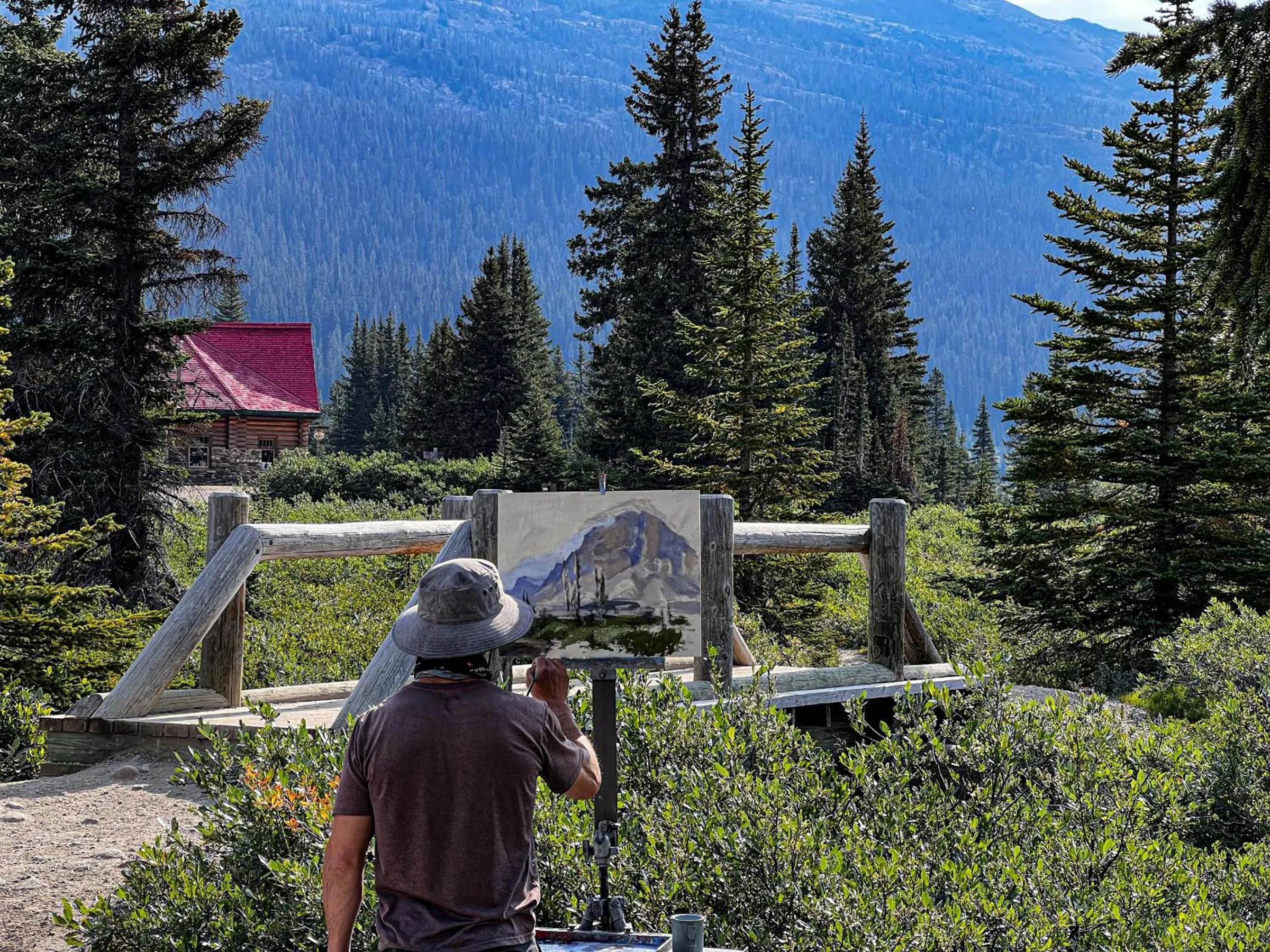 People in The Lodge at Bow Lake
