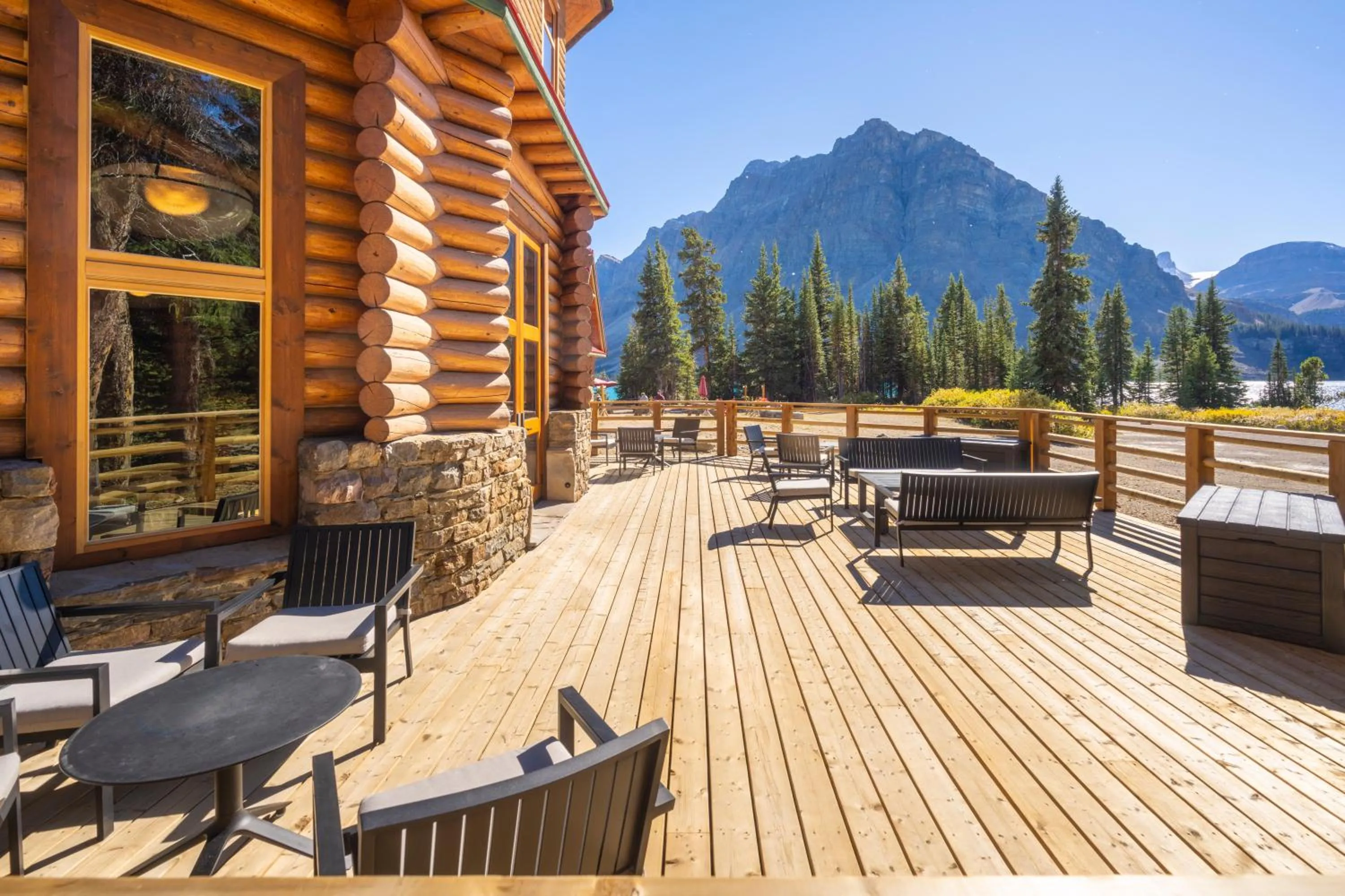 Patio in The Lodge at Bow Lake