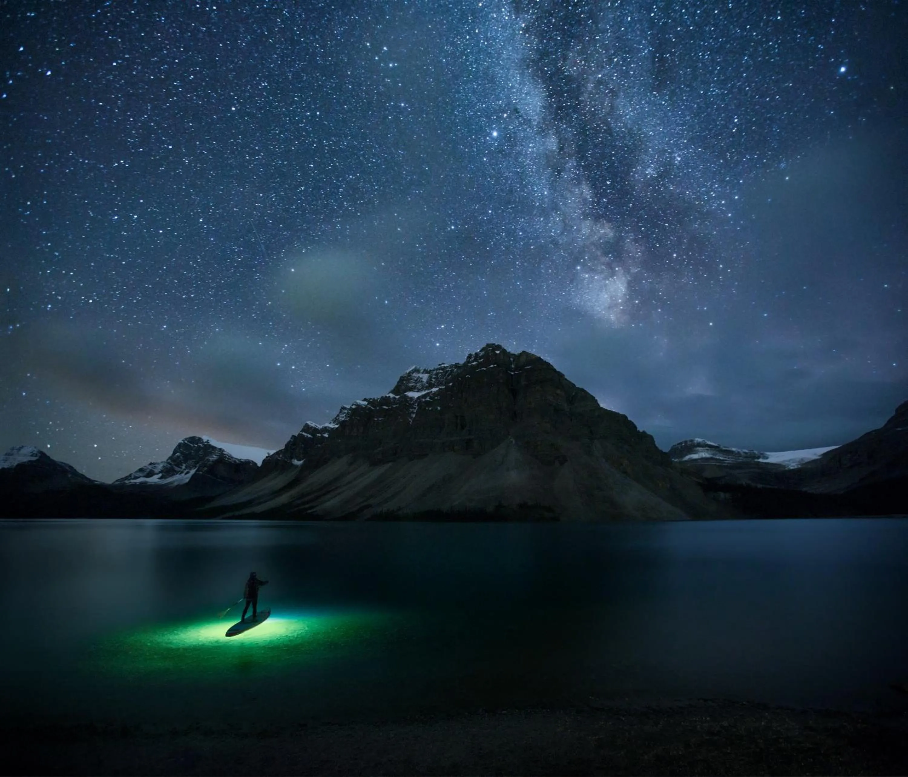 Night in The Lodge at Bow Lake