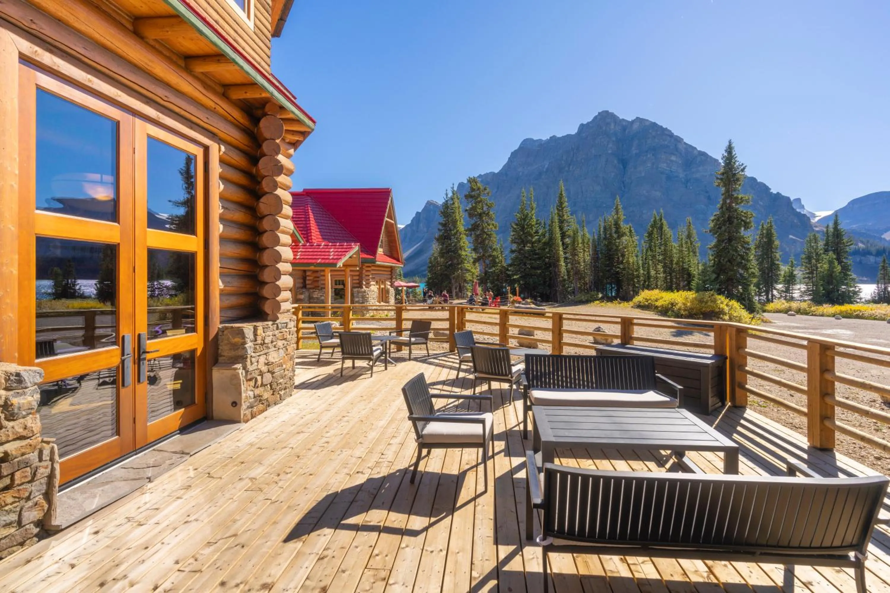 Patio in The Lodge at Bow Lake