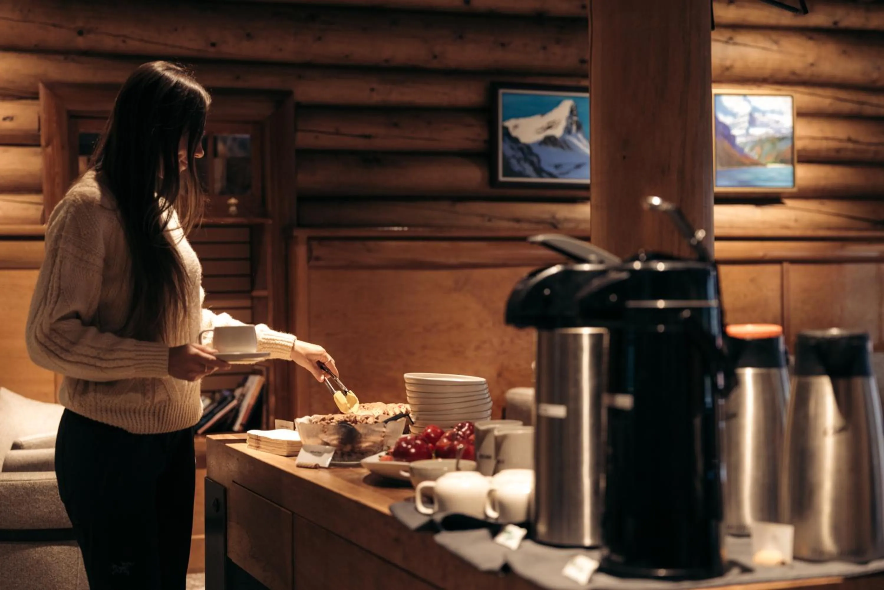 People in The Lodge at Bow Lake