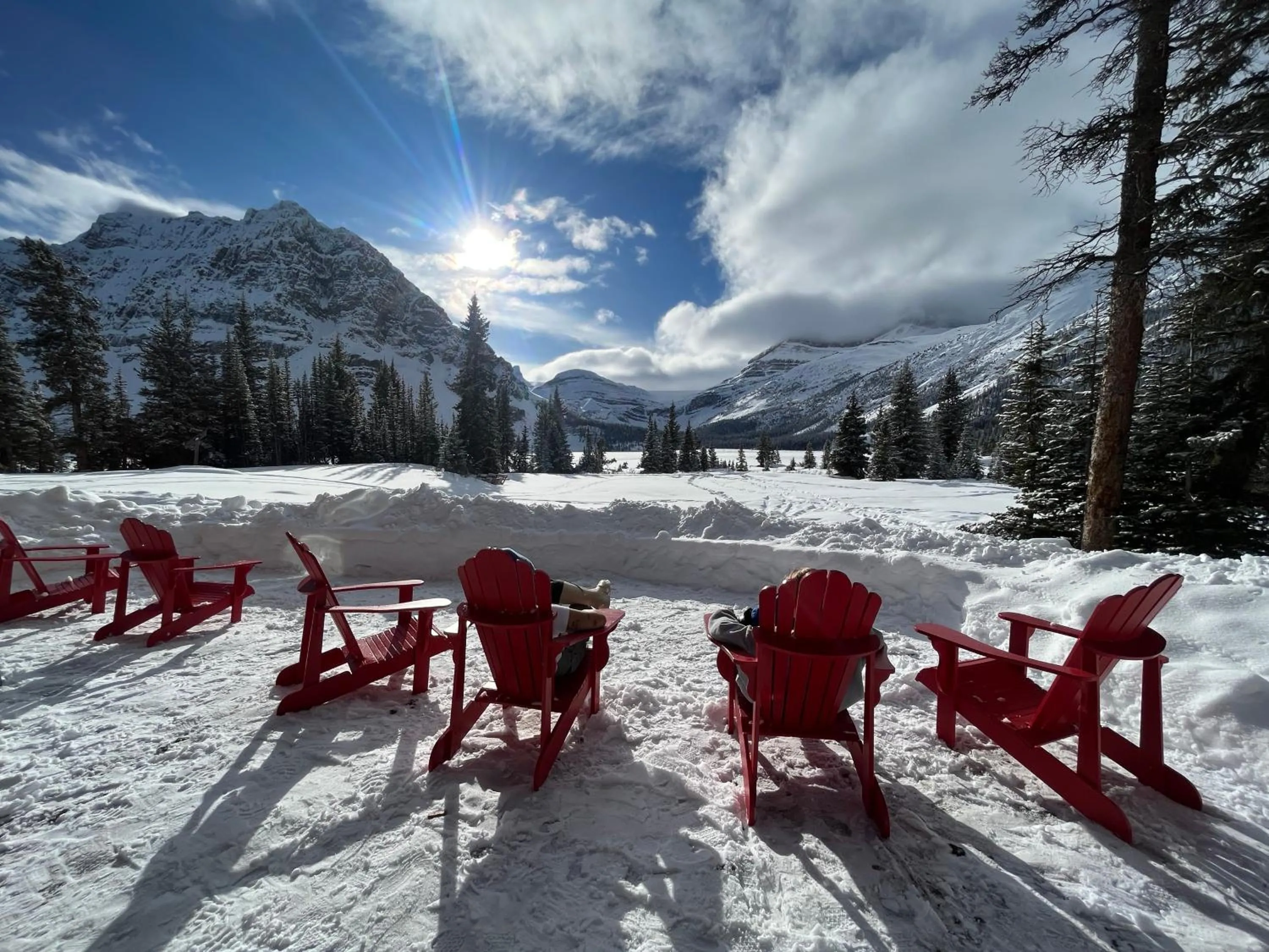 Patio in The Lodge at Bow Lake