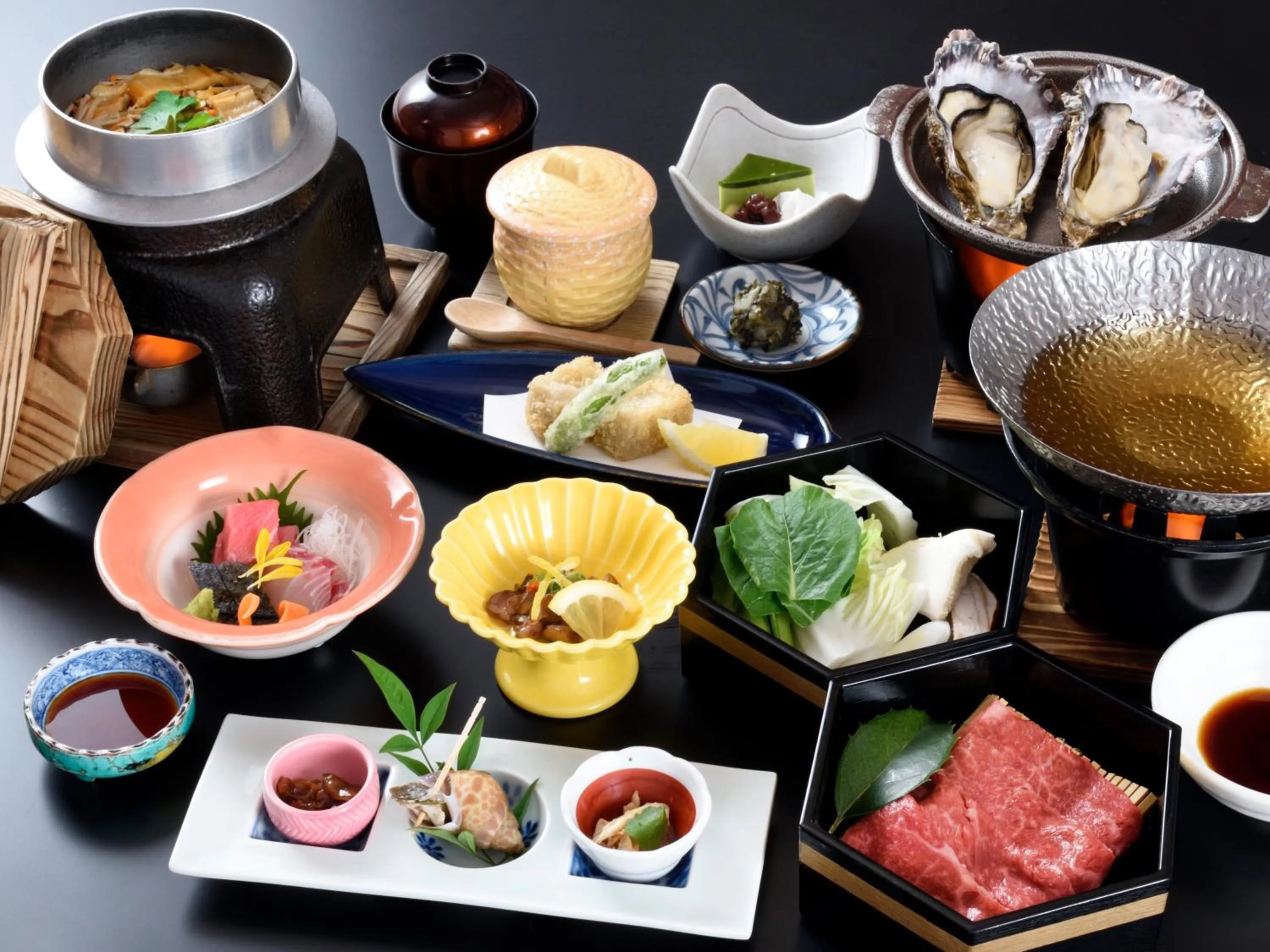 Dinner in Miyajima Morinoyado