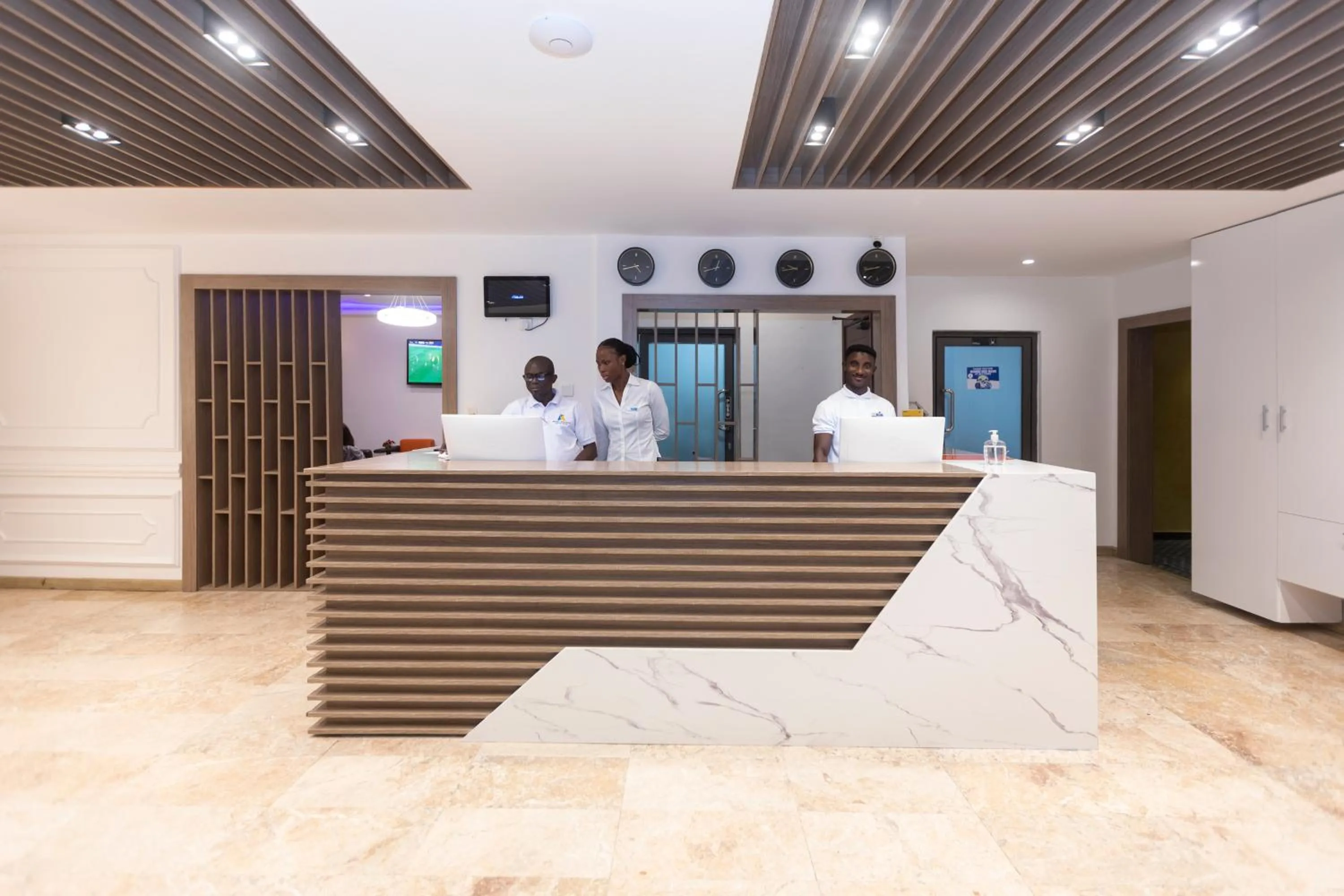 People in Airport View Hotel