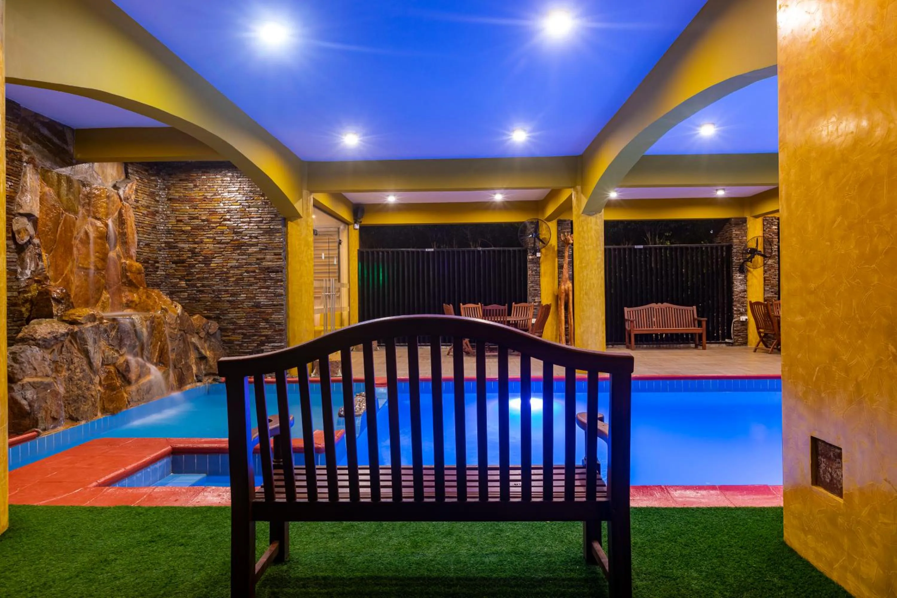 Pool view in Airport View Hotel