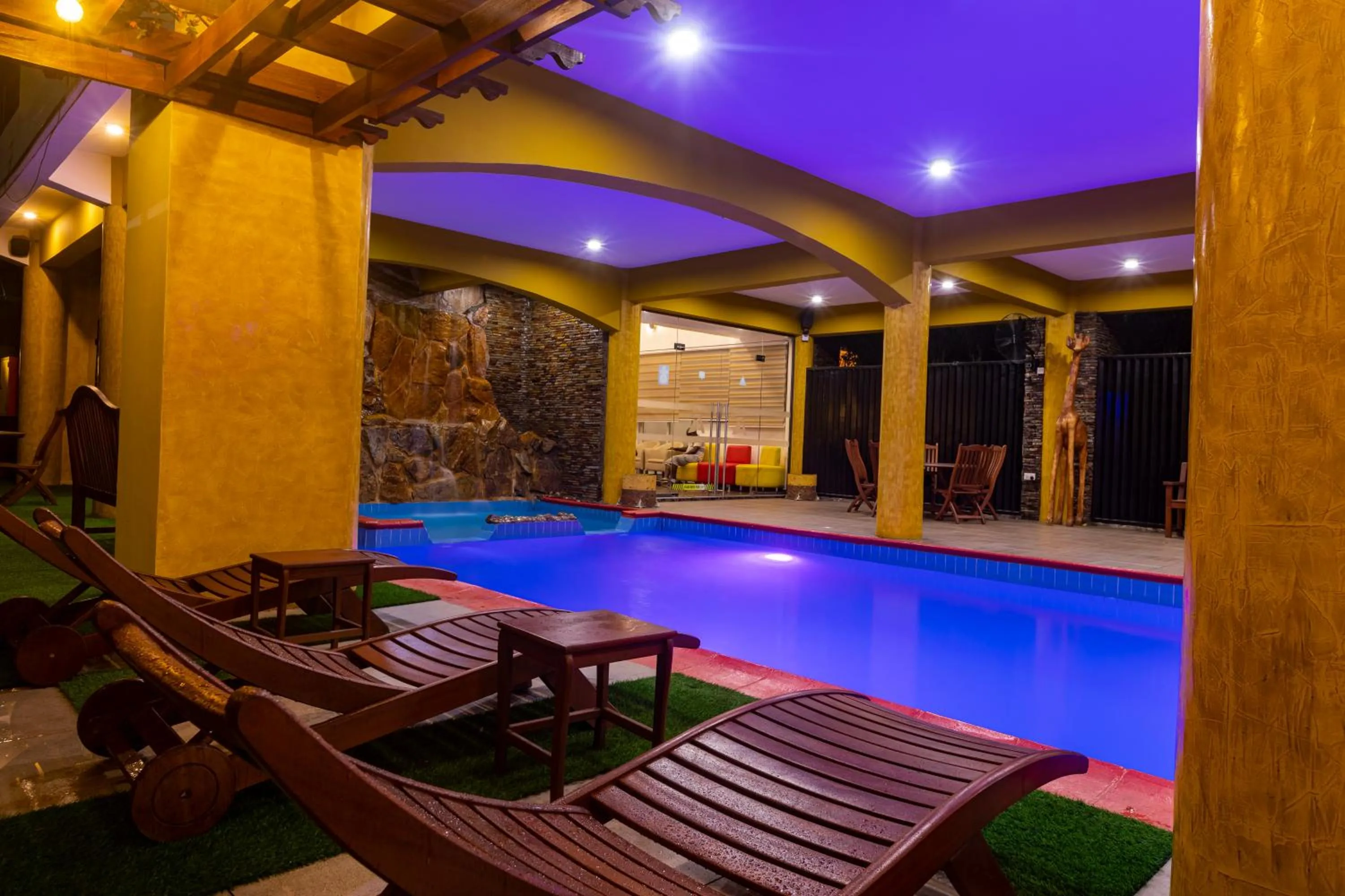 Pool view in Airport View Hotel