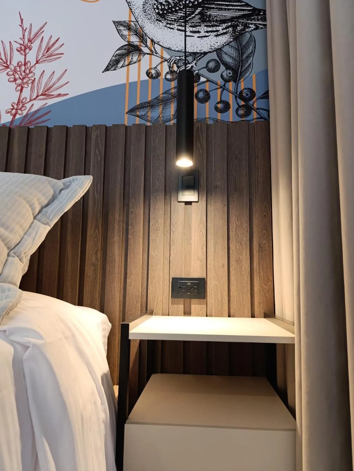 Decorative detail, Bed in Hotel Living 35 Suites