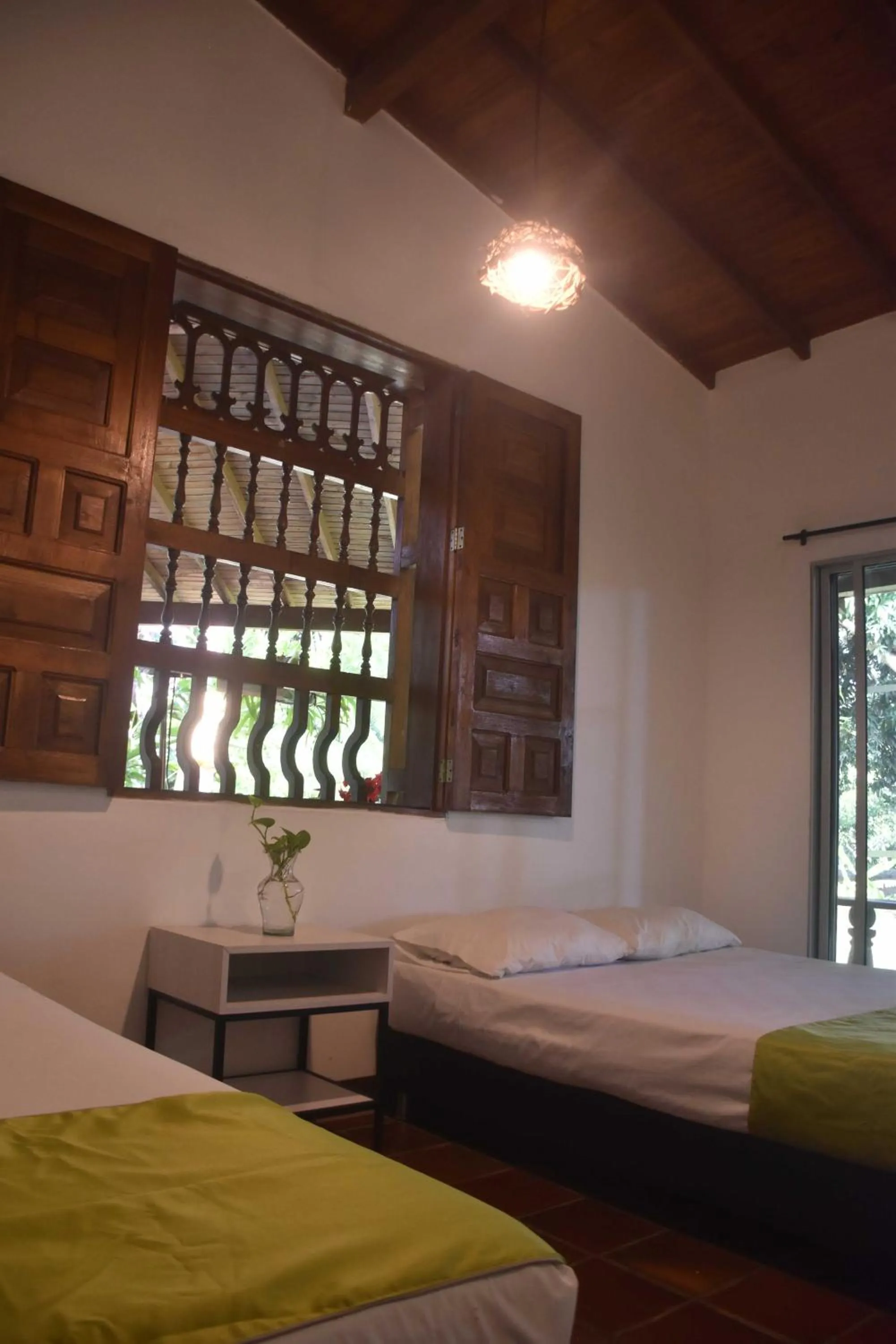Bed in Finca Hotel La Estancia