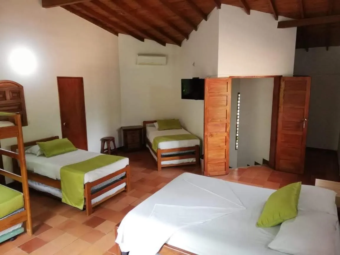 Bed in Finca Hotel La Estancia