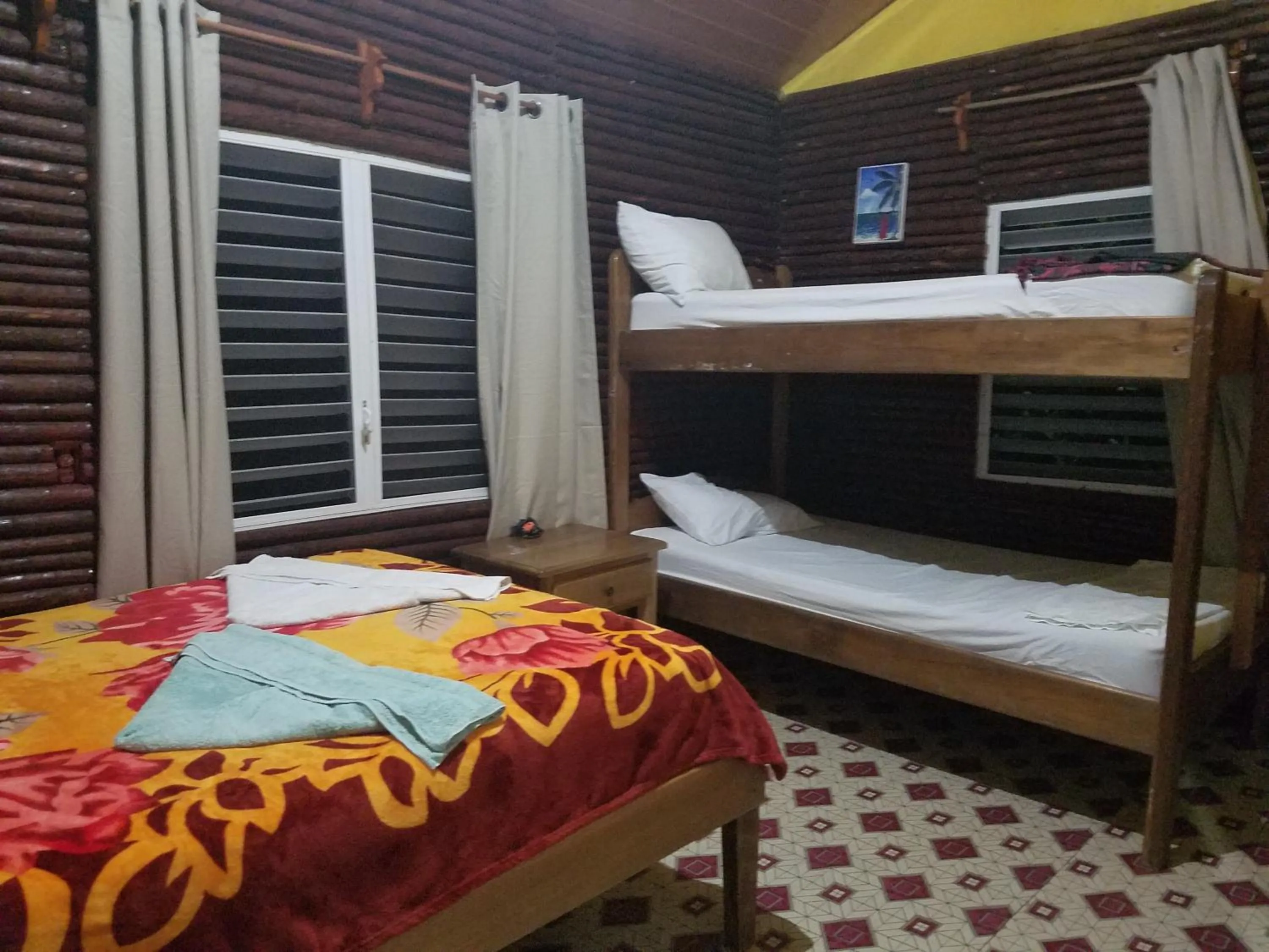 Decorative detail, Bed in Palmento Grove Garifuna Eco-Cultural & Healing Institute