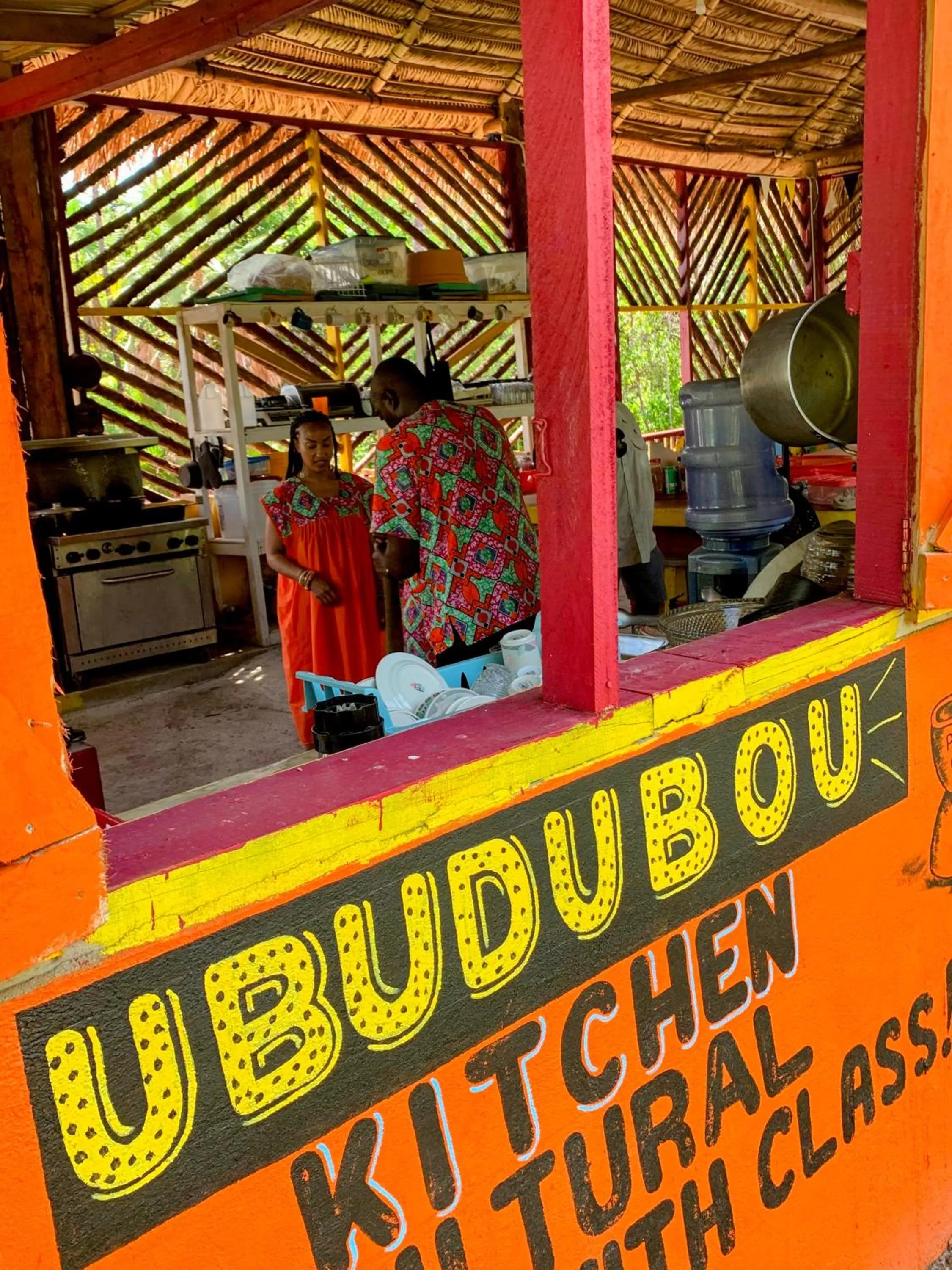 Communal kitchen in Palmento Grove Garifuna Eco-Cultural & Healing Institute