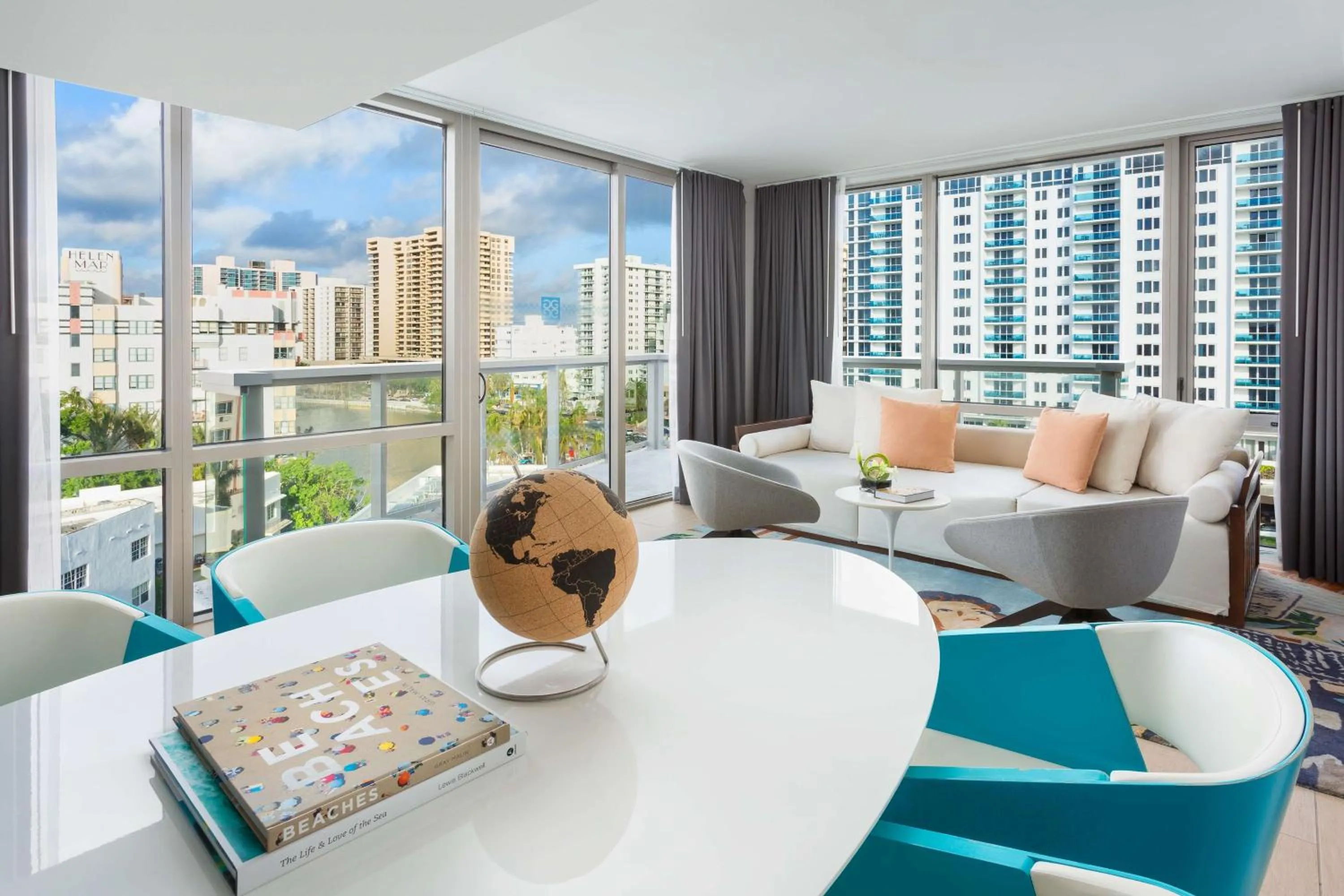 Living room in The Gates Hotel South Beach