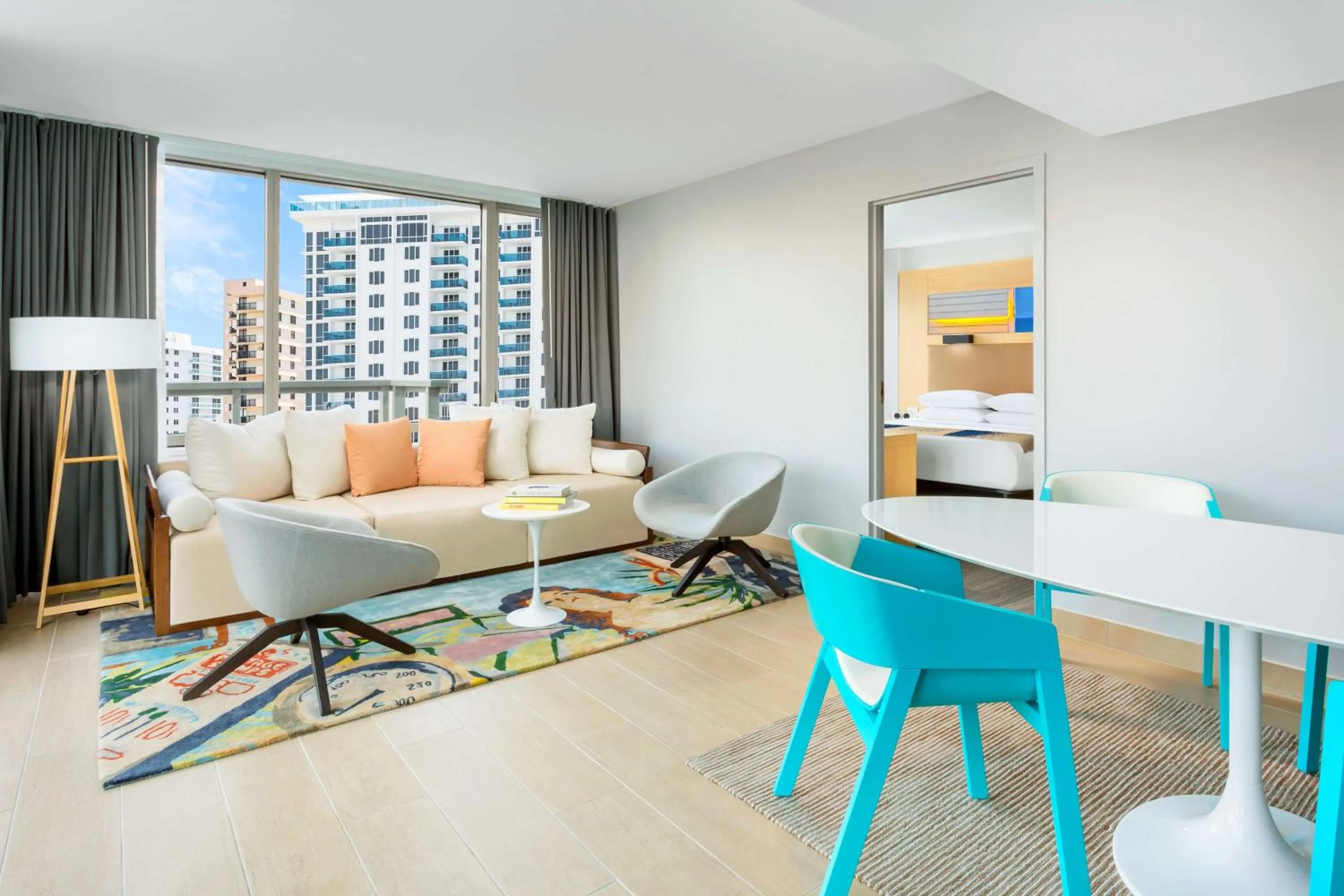 Living room in The Gates Hotel South Beach