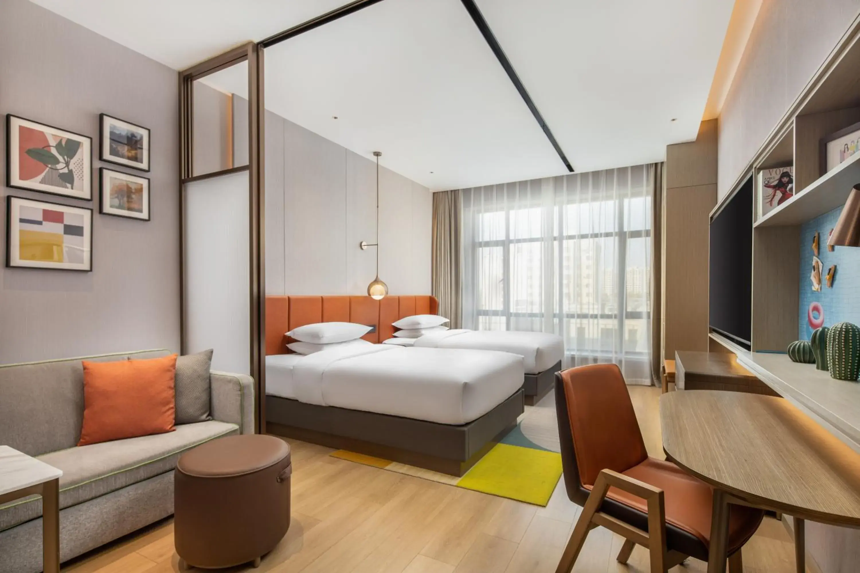 Photo of the whole room in Home2 by Hilton Xinjiang Kuche Photo of the whole room in Home2 by Hilton Xinjiang Kuche