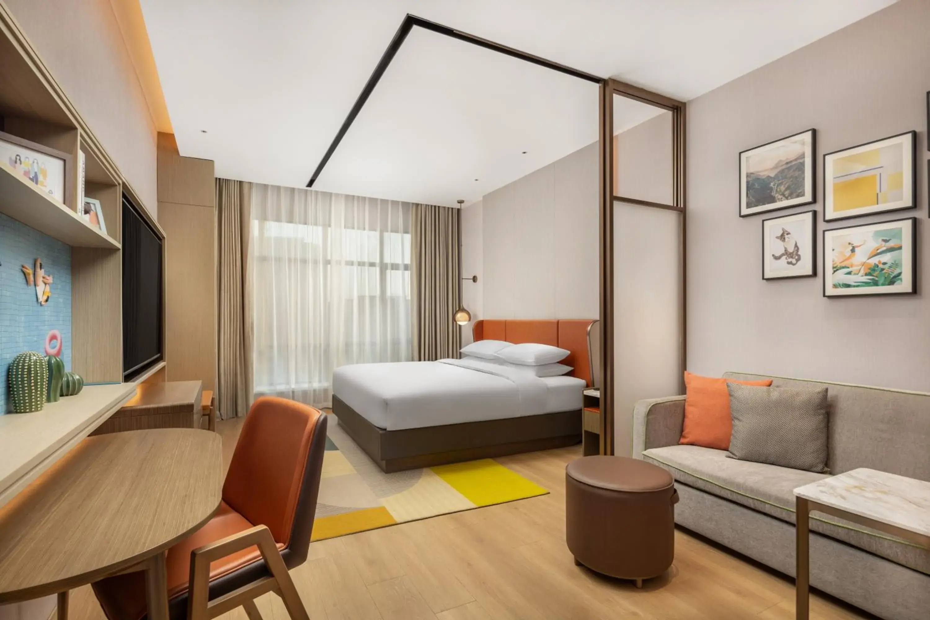 Photo of the whole room in Home2 by Hilton Xinjiang Kuche Photo of the whole room in Home2 by Hilton Xinjiang Kuche