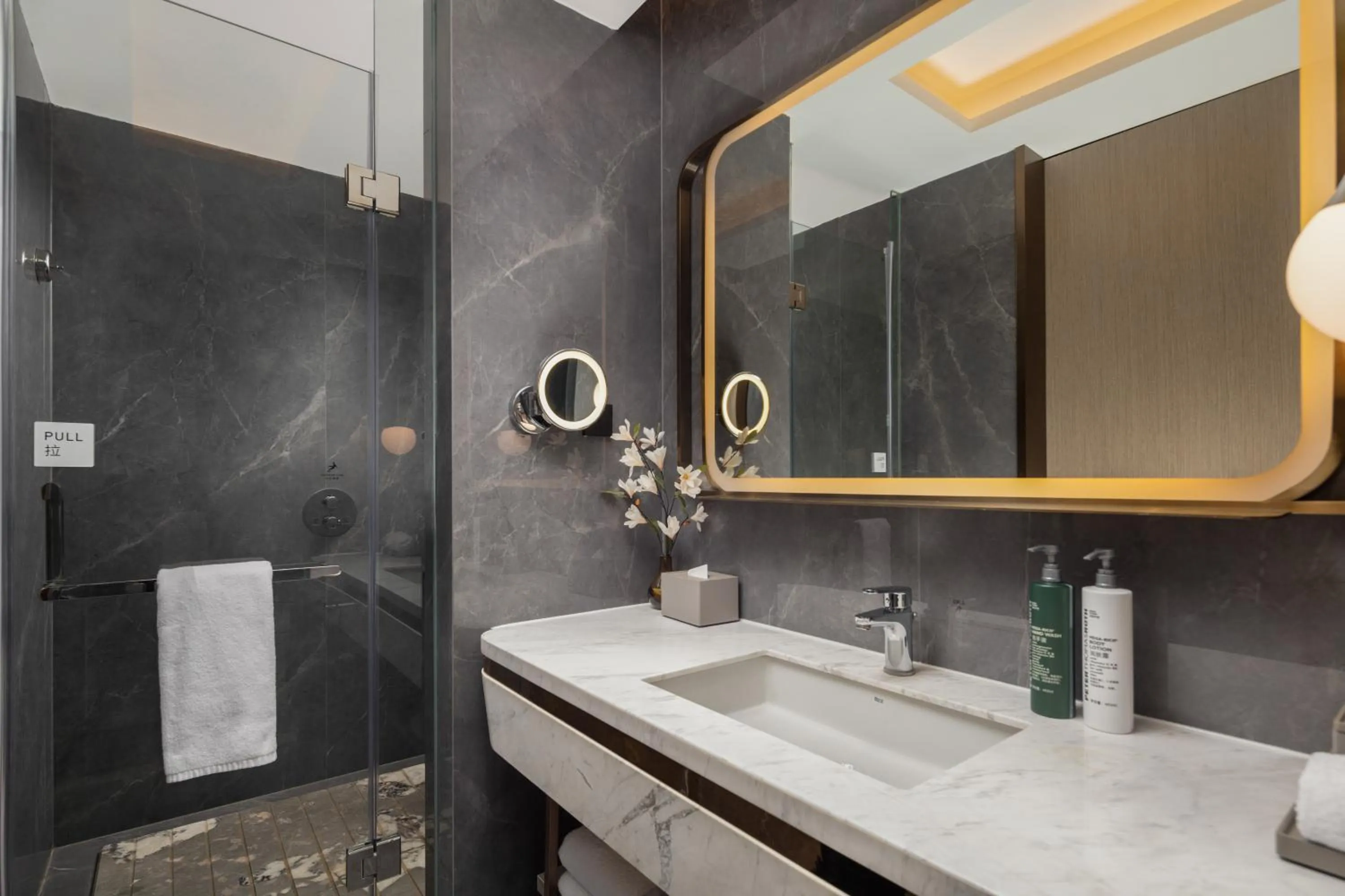 Bathroom in Home2 by Hilton Xinjiang Kuche