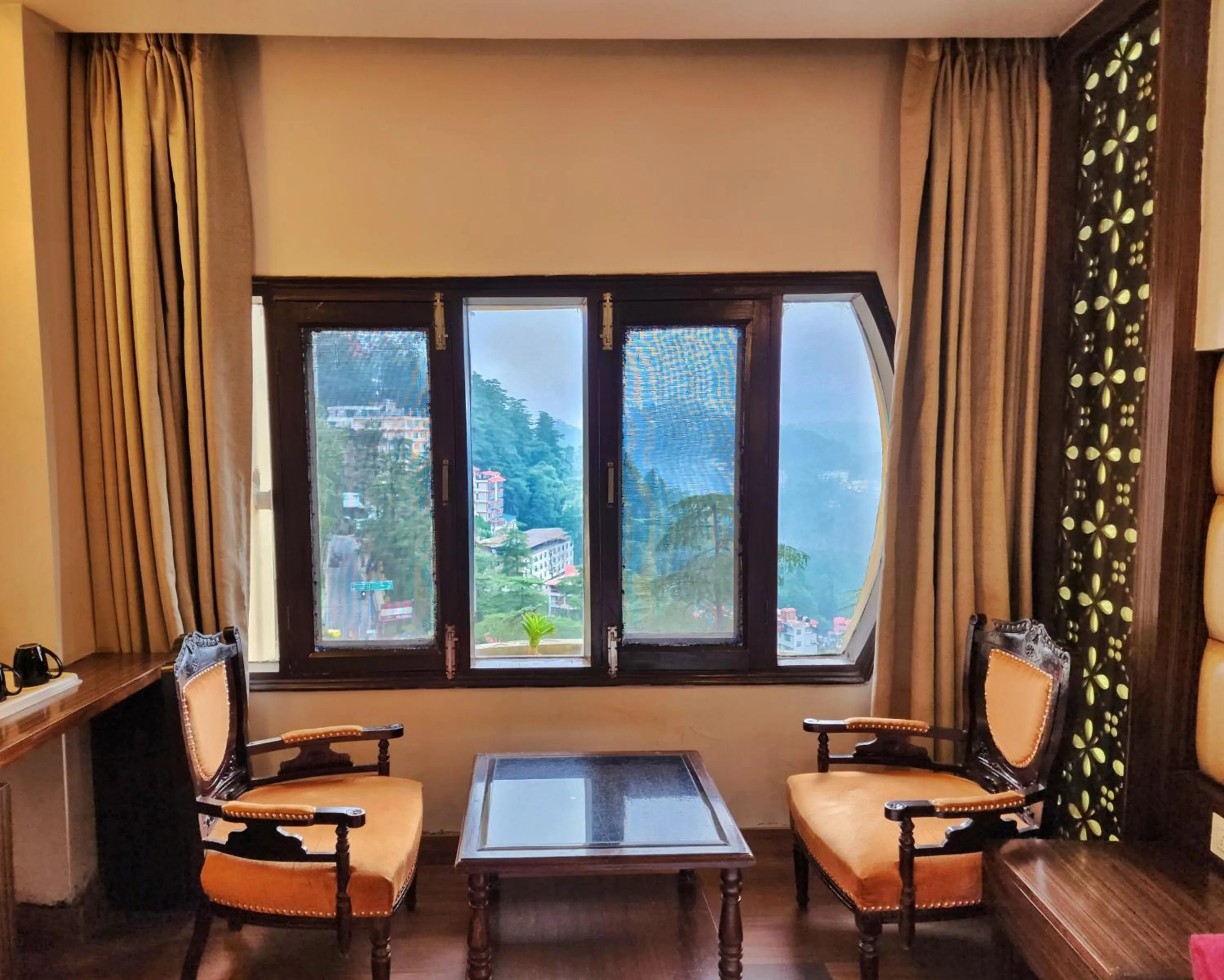 Seating area in Hotel Surya Shimla