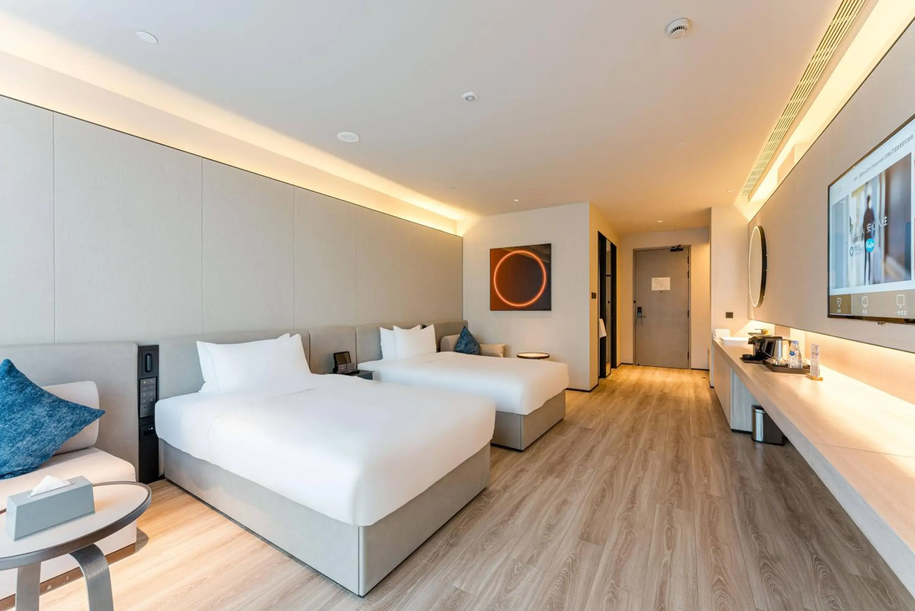 Bed in Crystal Hotel Shanghai North Sichuan Road on the Bund Bed in Crystal Hotel Shanghai North Sichuan Road on the Bund