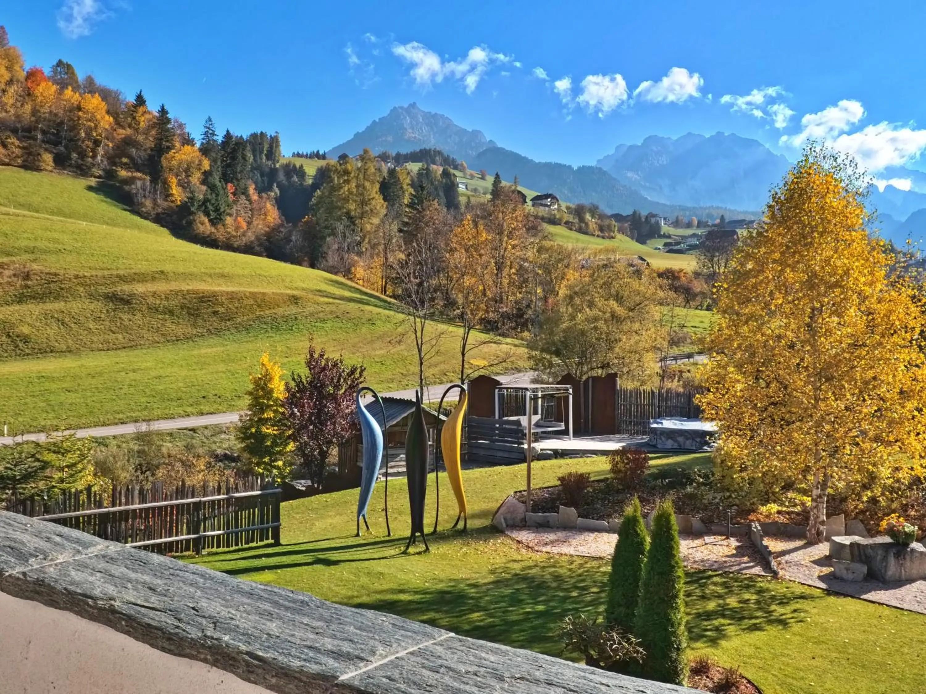 Garden view in Alpine Mountain Chalet