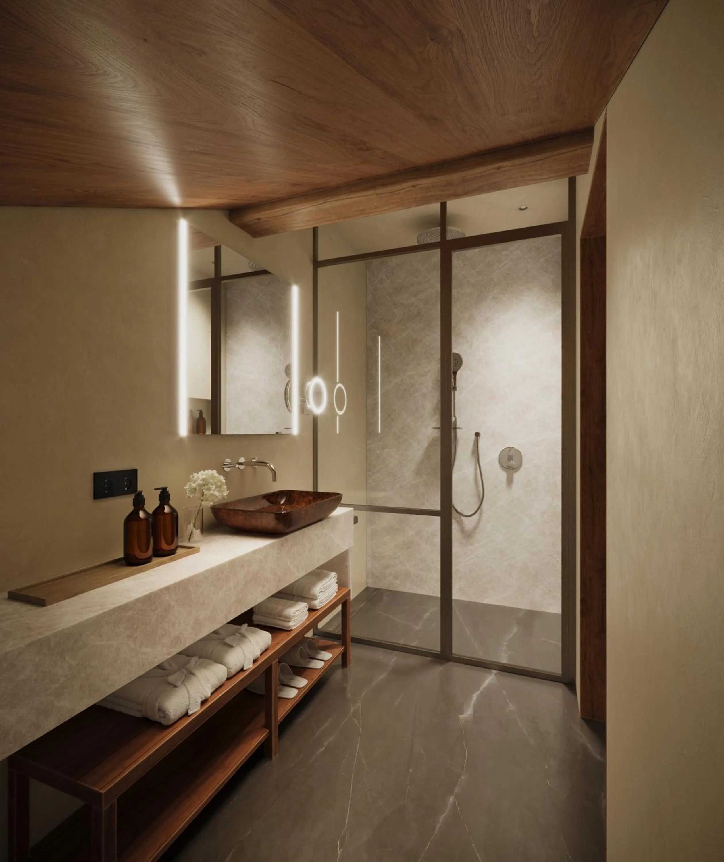 Shower in Van Oys Maastricht Retreat, a Leading Hotel of the World