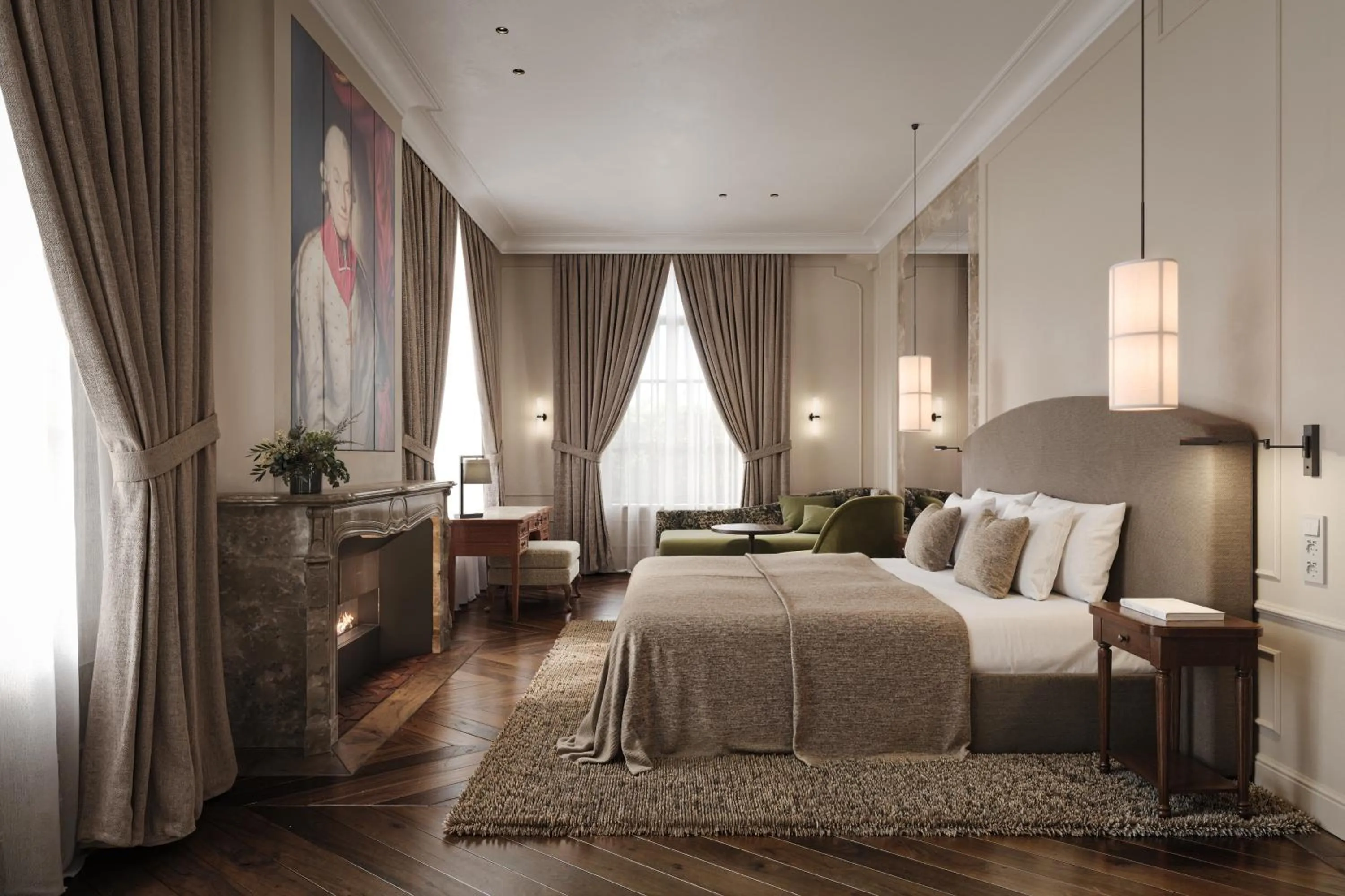 Bed in Van Oys Maastricht Retreat, a Leading Hotel of the World