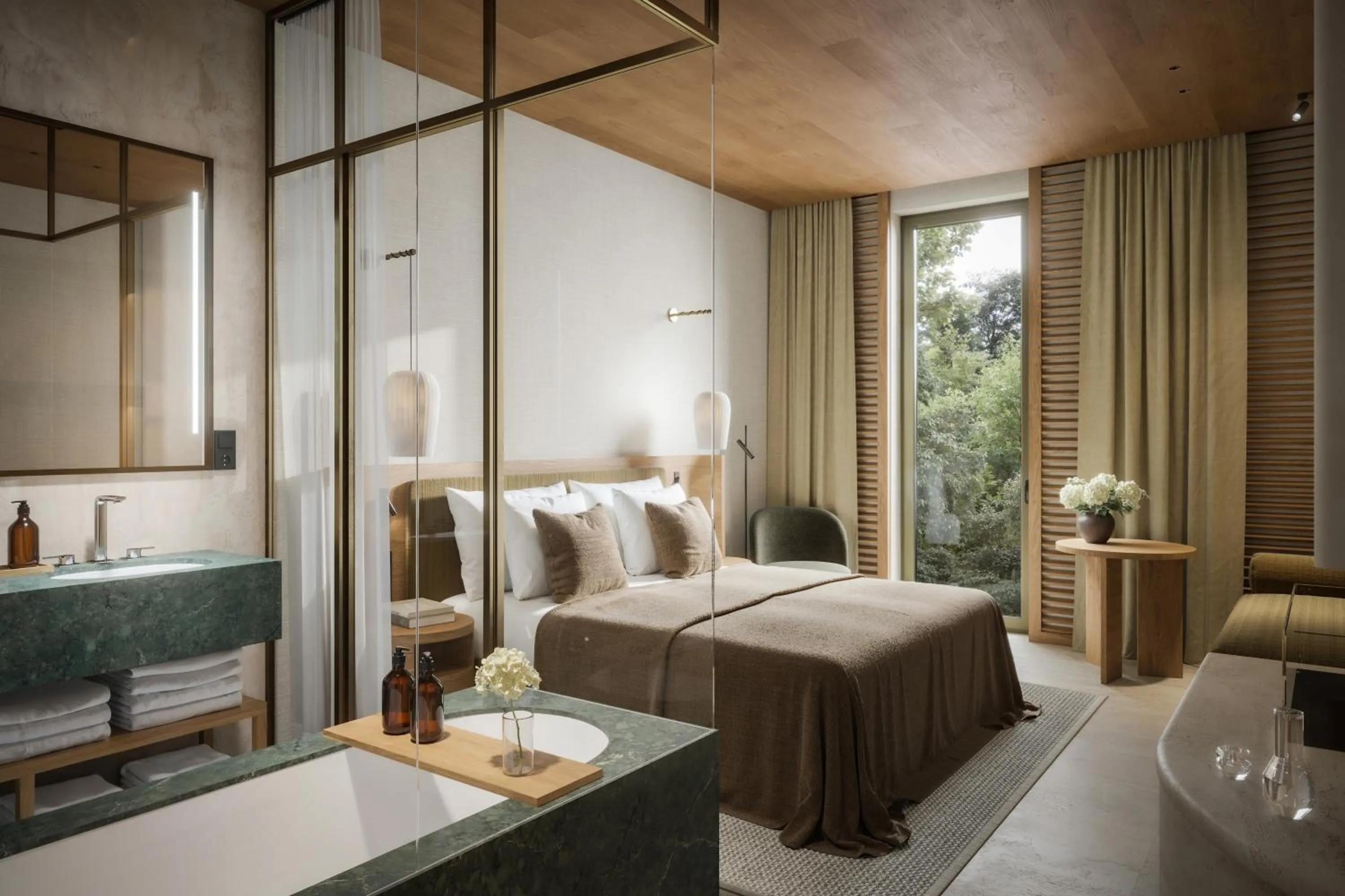 Bed in Van Oys Maastricht Retreat, a Leading Hotel of the World