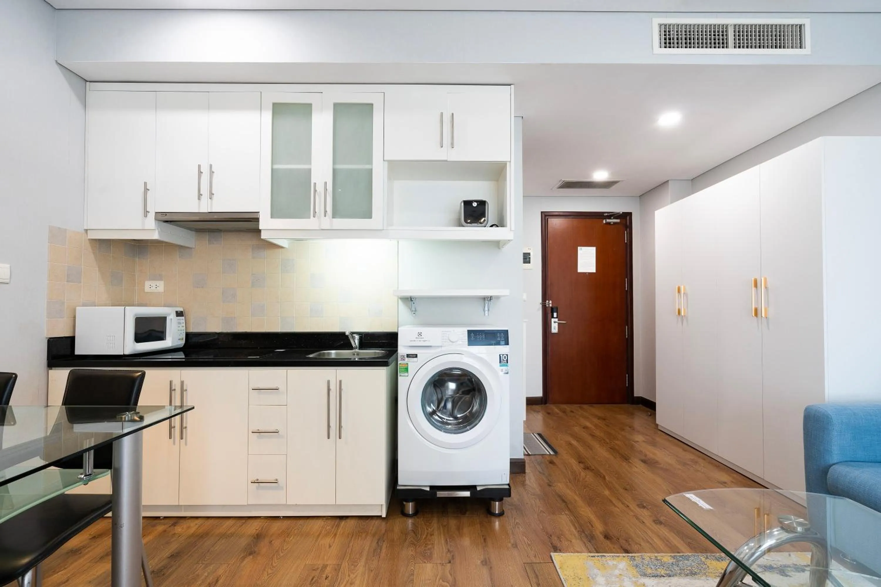 kitchen in Lancaster Ho Chi Minh Serviced Apartment Official