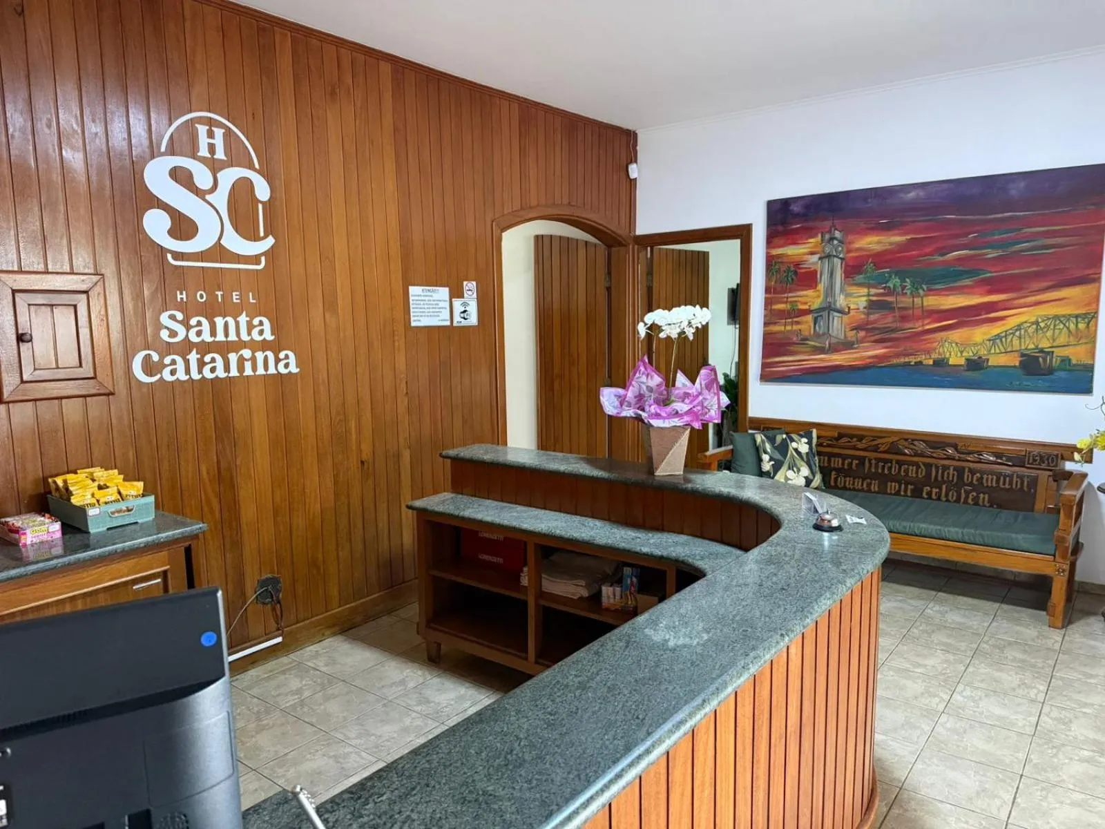 Lobby or reception in Hotel Santa Catarina