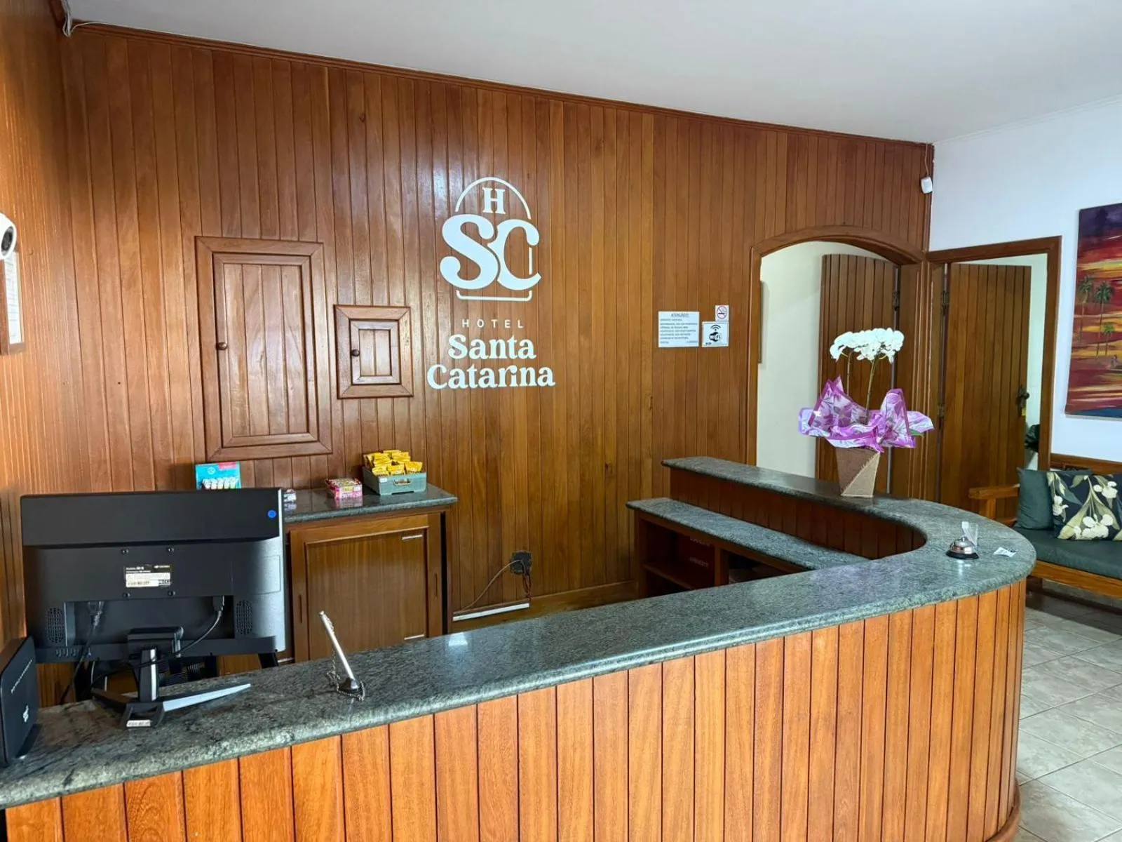 Lobby or reception in Hotel Santa Catarina