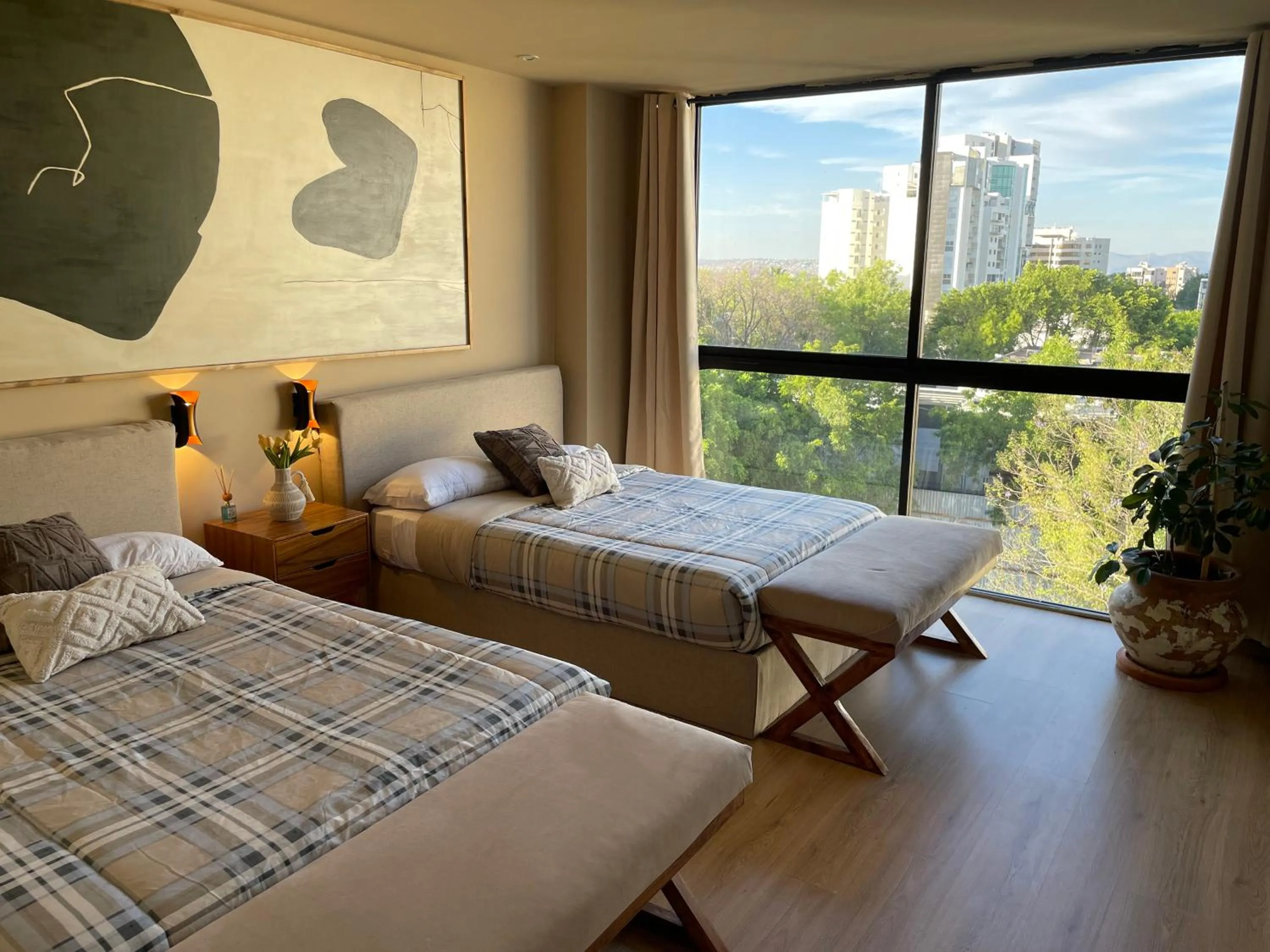 Bed in DHaus Guadalajara Country Club