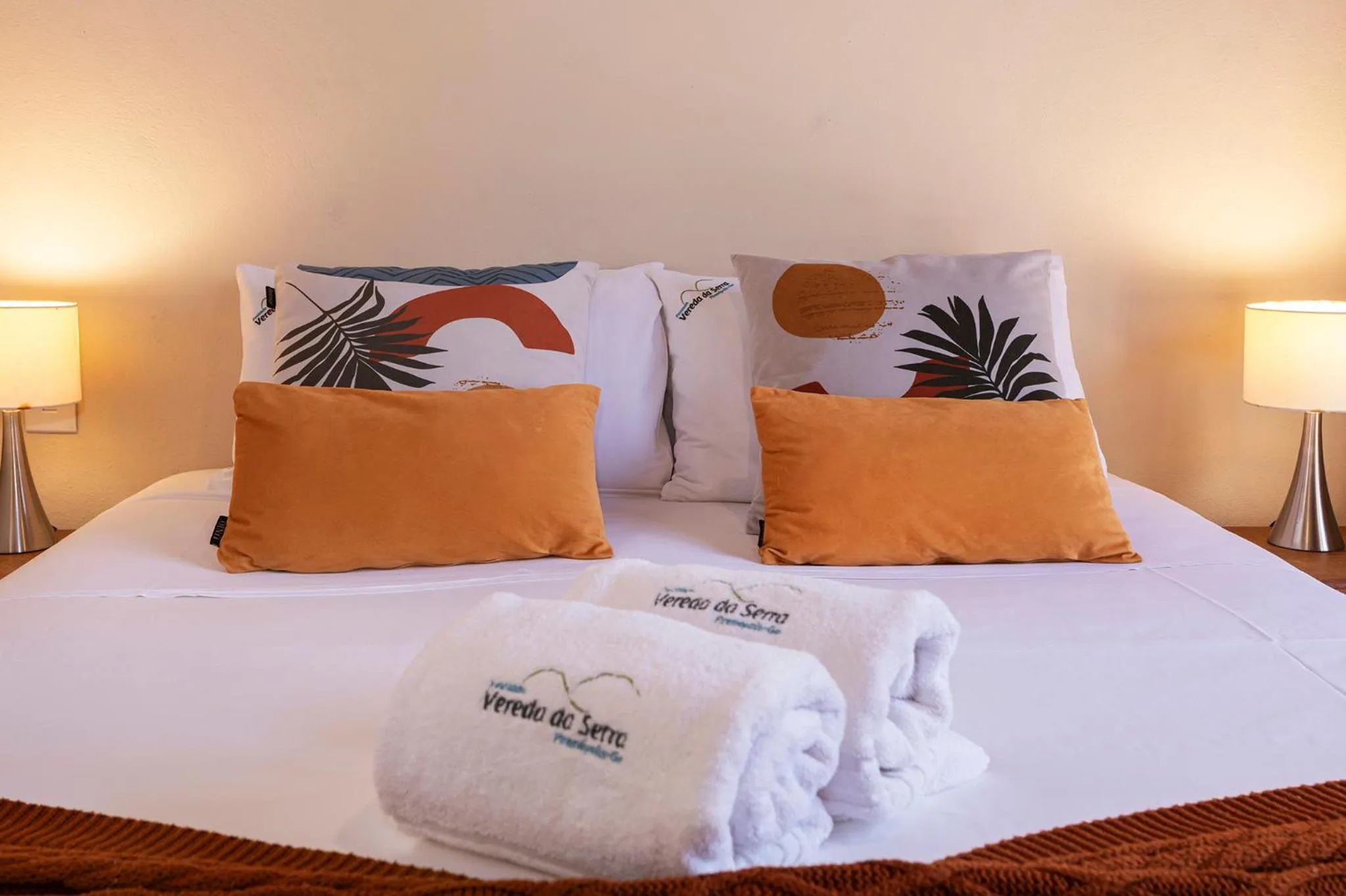 Bed in Pousada Vereda da Serra