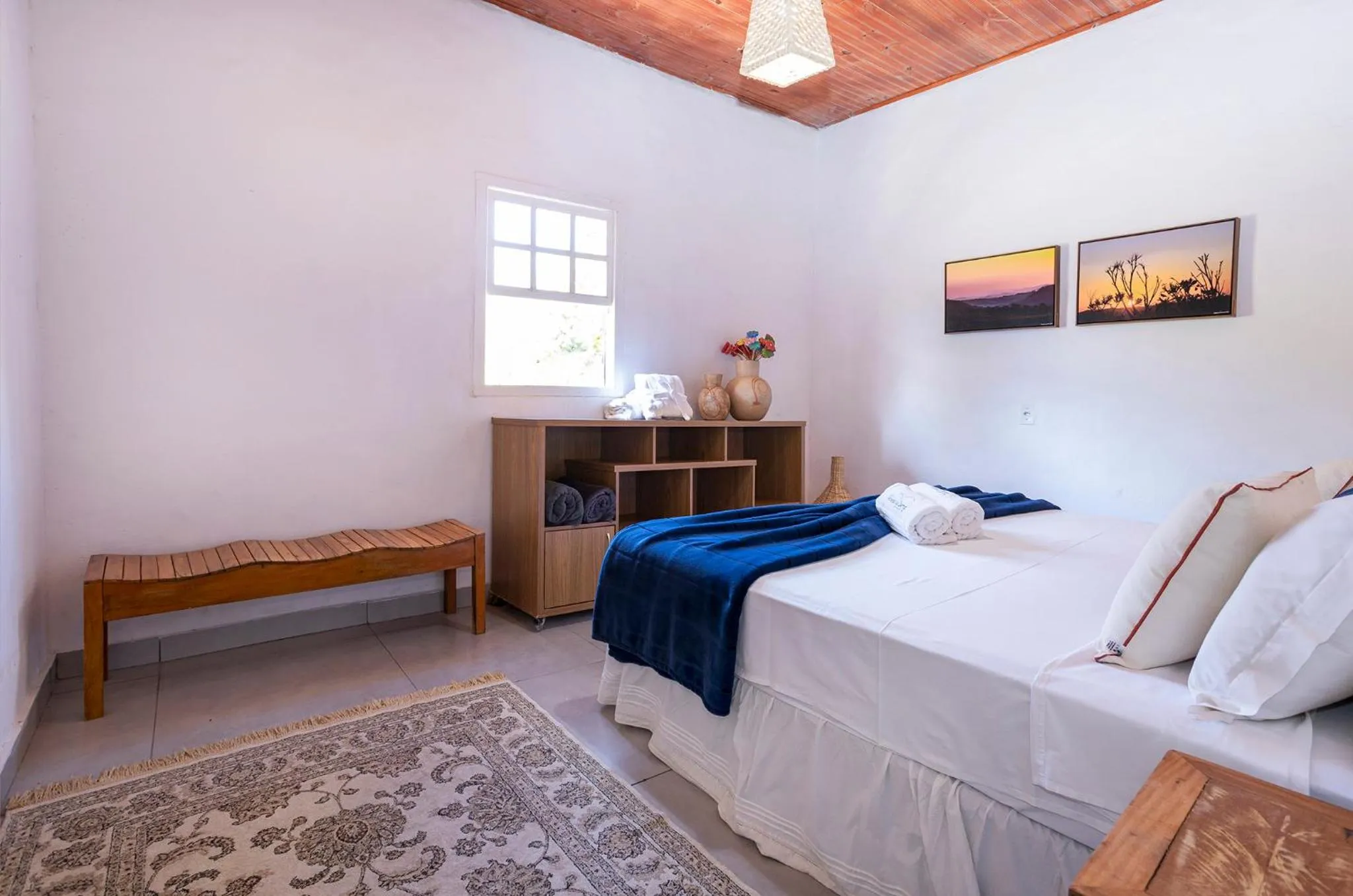 Bed in Pousada Vereda da Serra