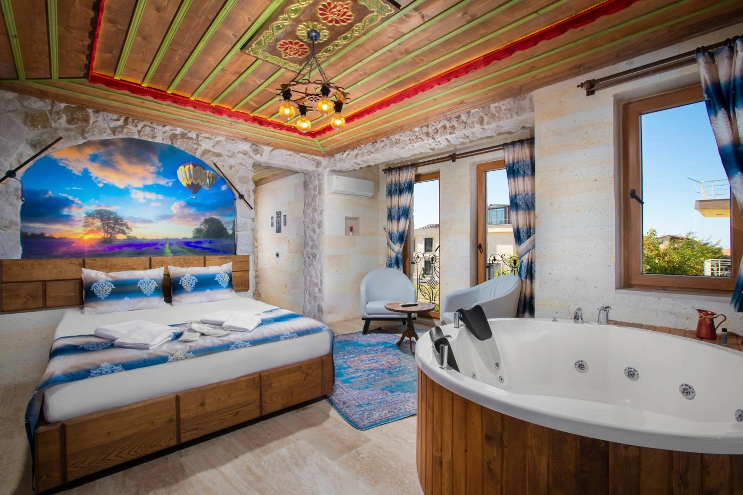 Bed in Cappadocia Fiesta Stone House