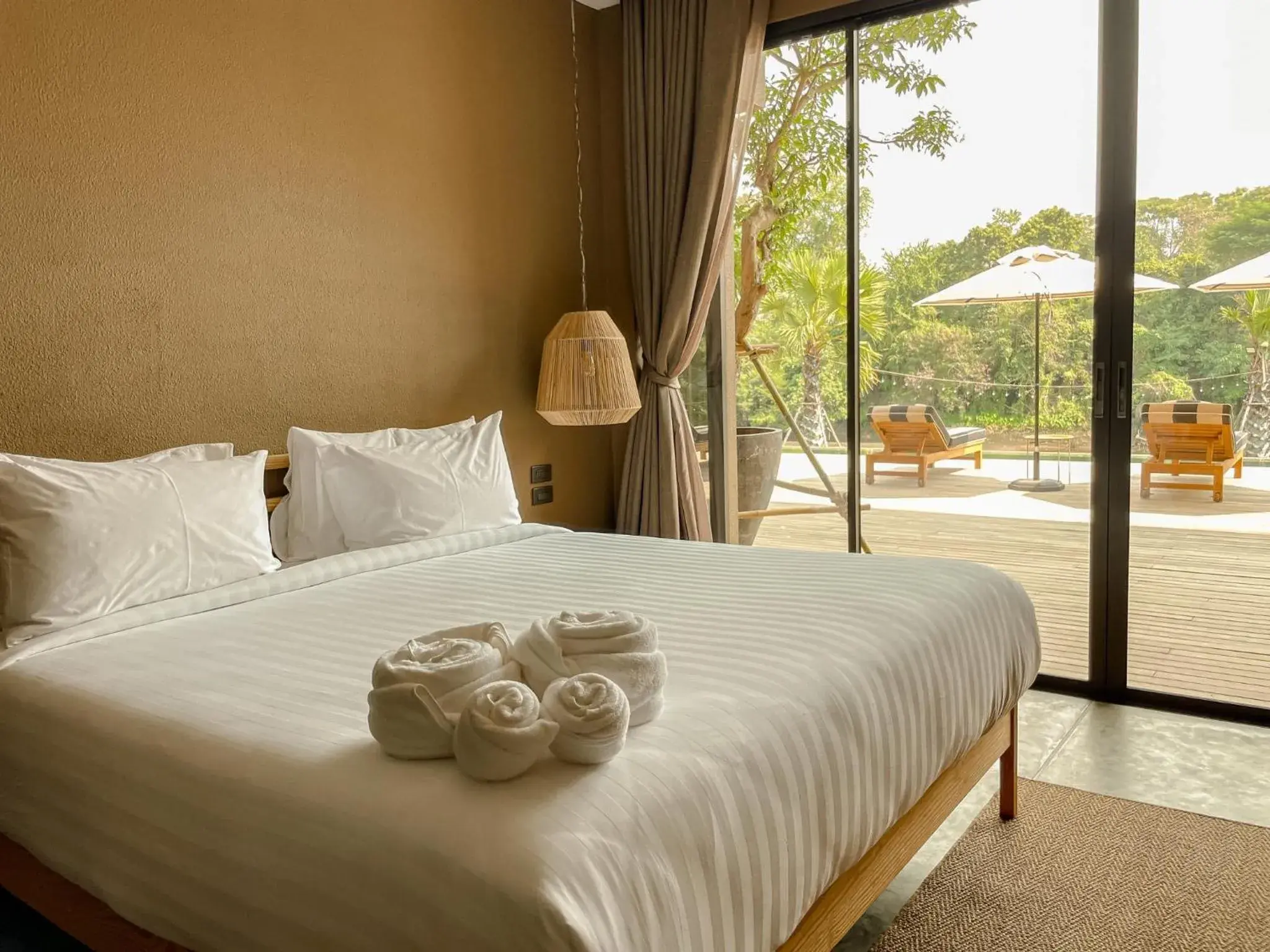 Bed in Historykan Kanchanaburi Hotel Bed in Historykan Kanchanaburi Hotel