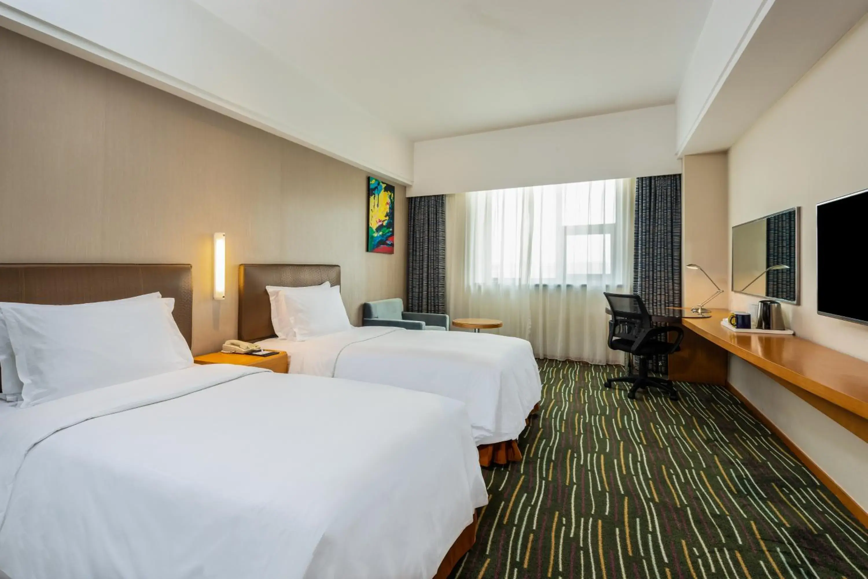 Bed in Holiday Inn Express Shanghai New Jinqiao by IHG Bed in Holiday Inn Express Shanghai New Jinqiao by IHG