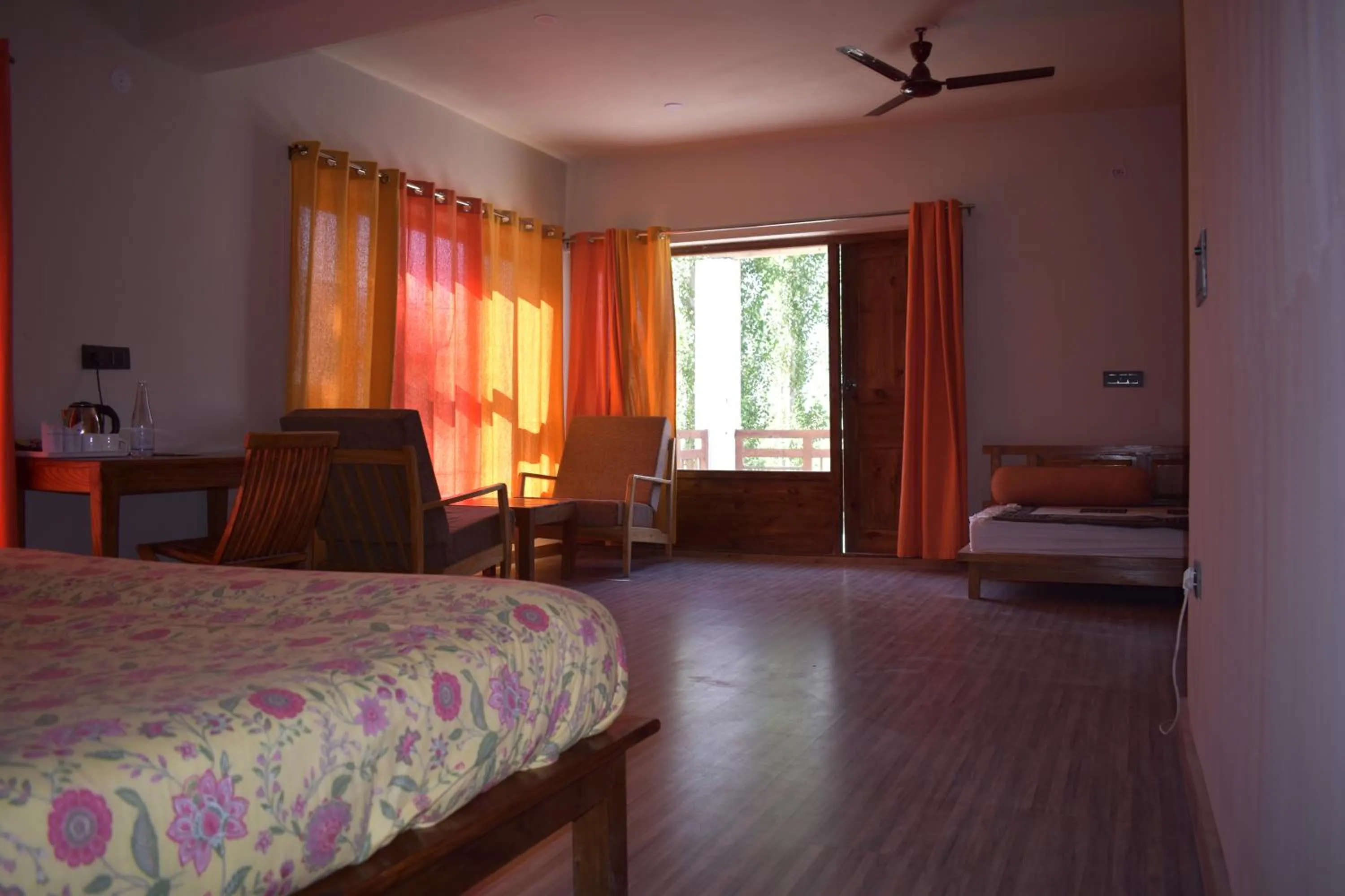 Bed in Nubra Ecolodge