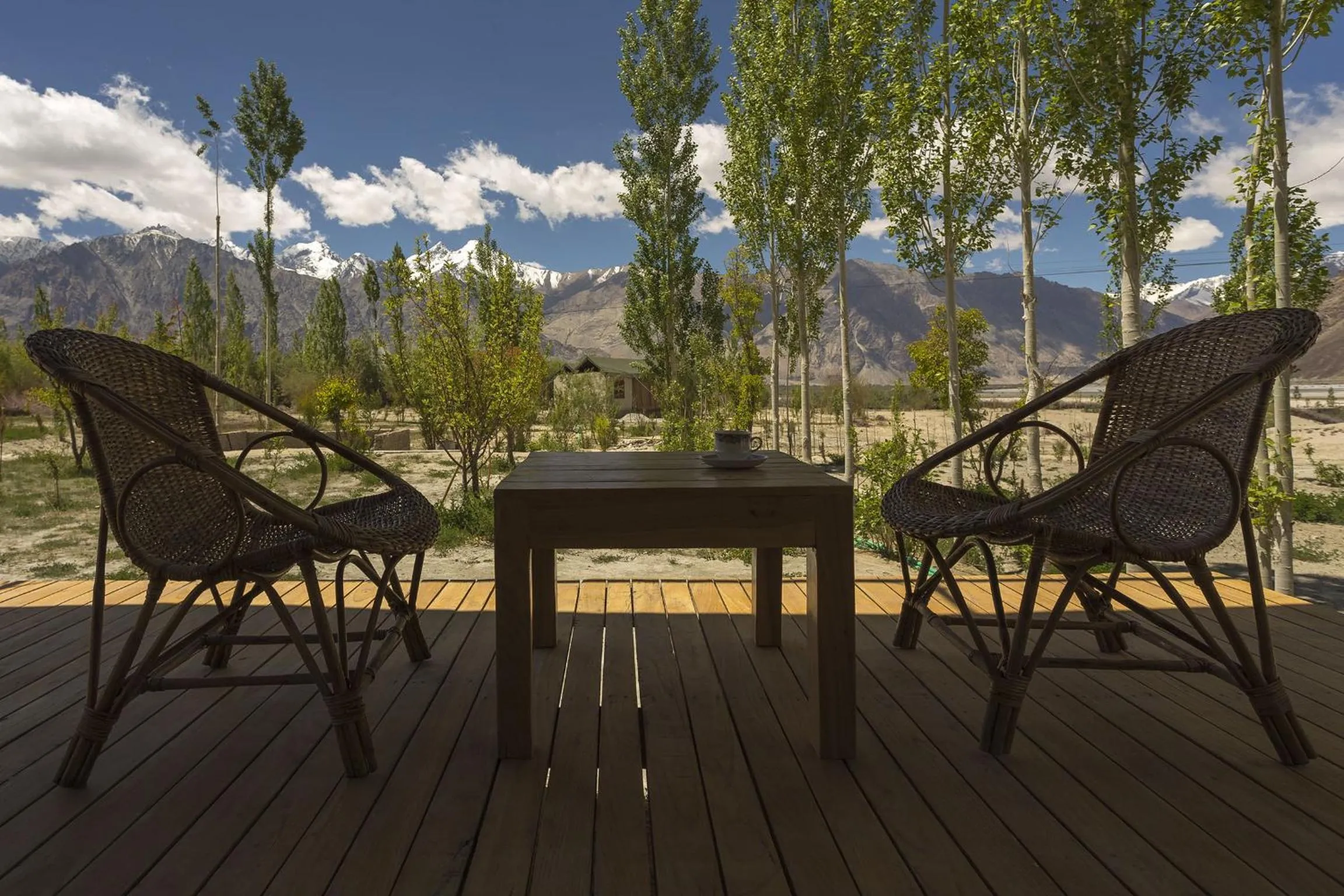 Patio in Nubra Ecolodge