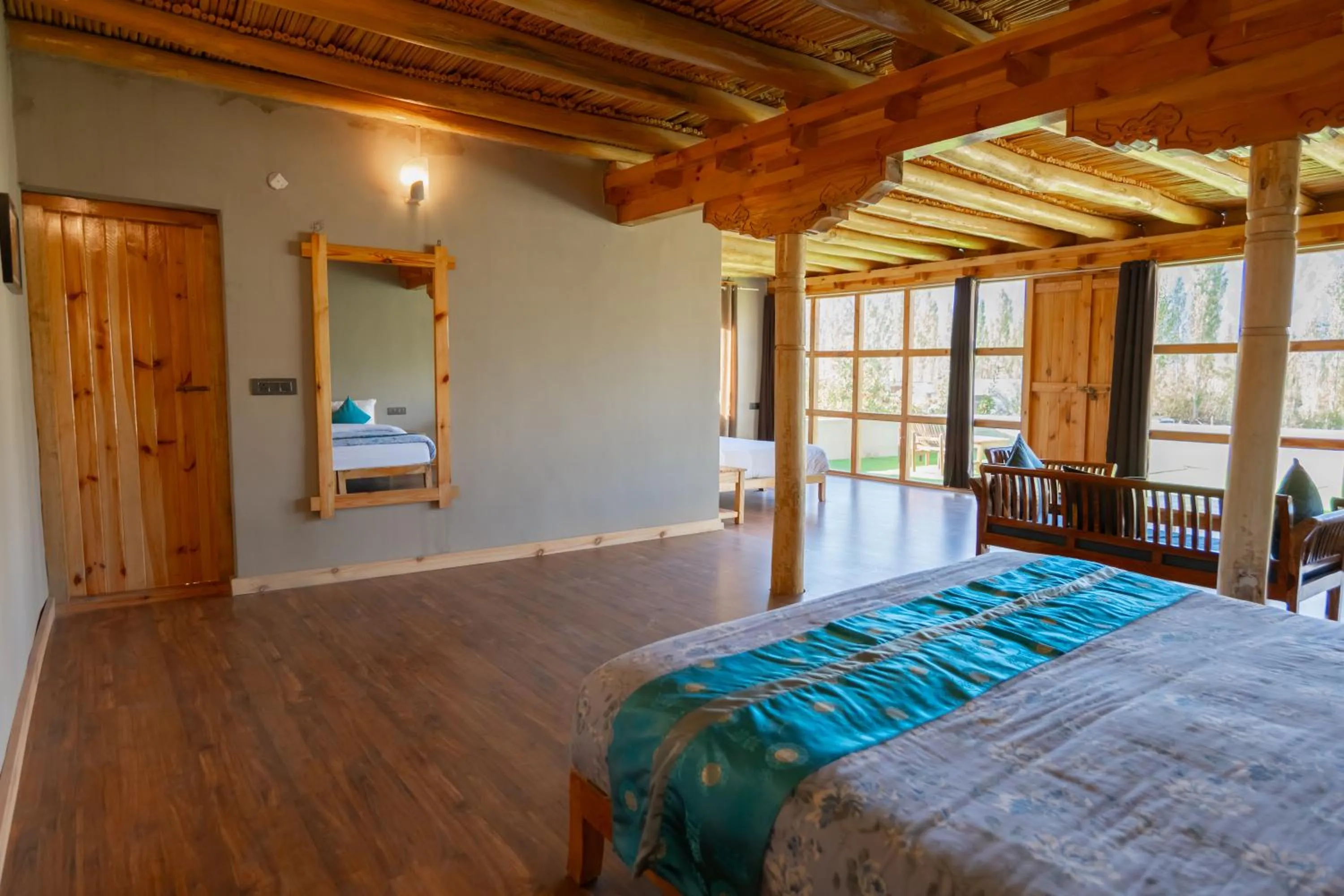 Photo of the whole room, Bed in Nubra Ecolodge