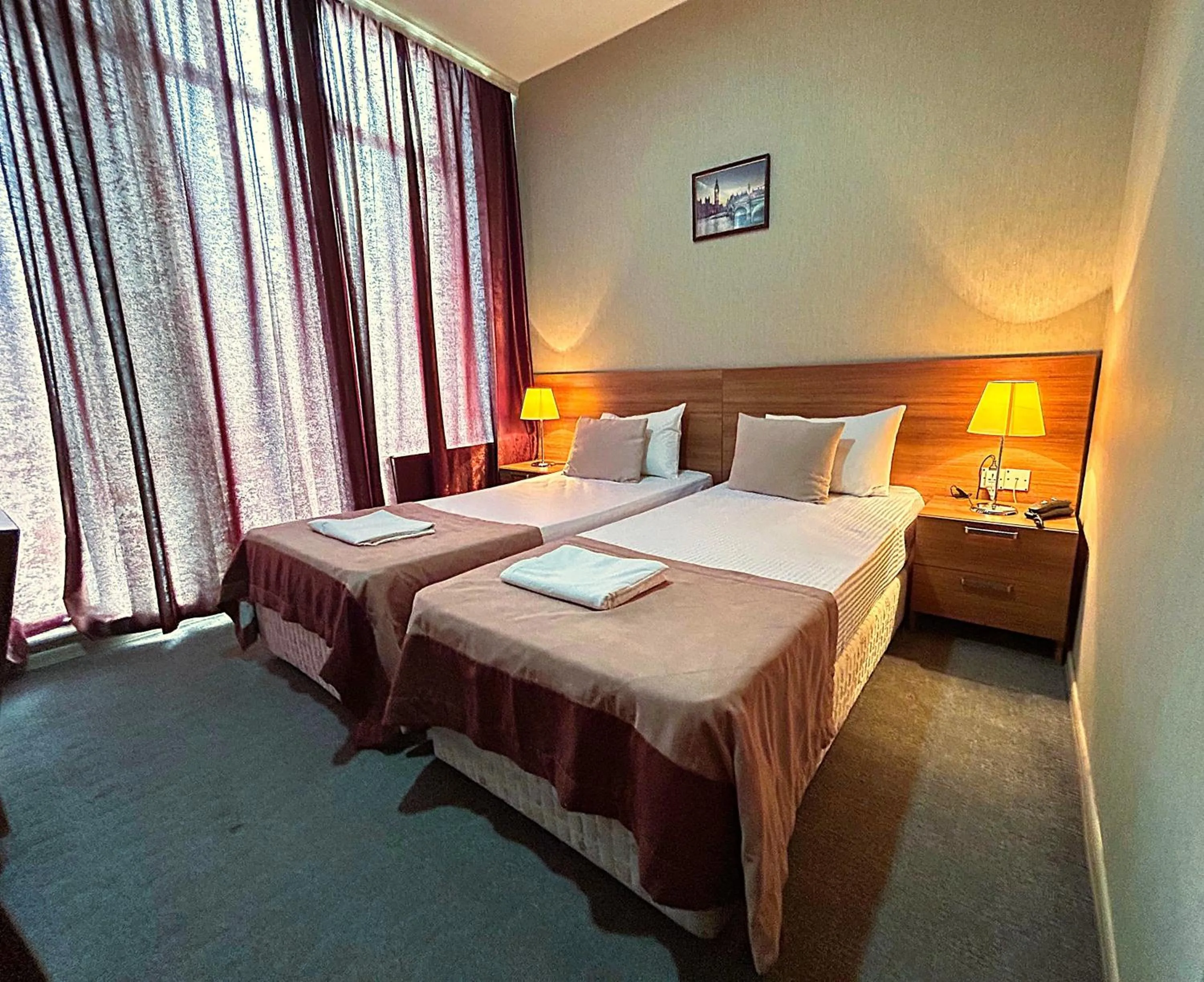 Bed in Family Hotel - Free Massage