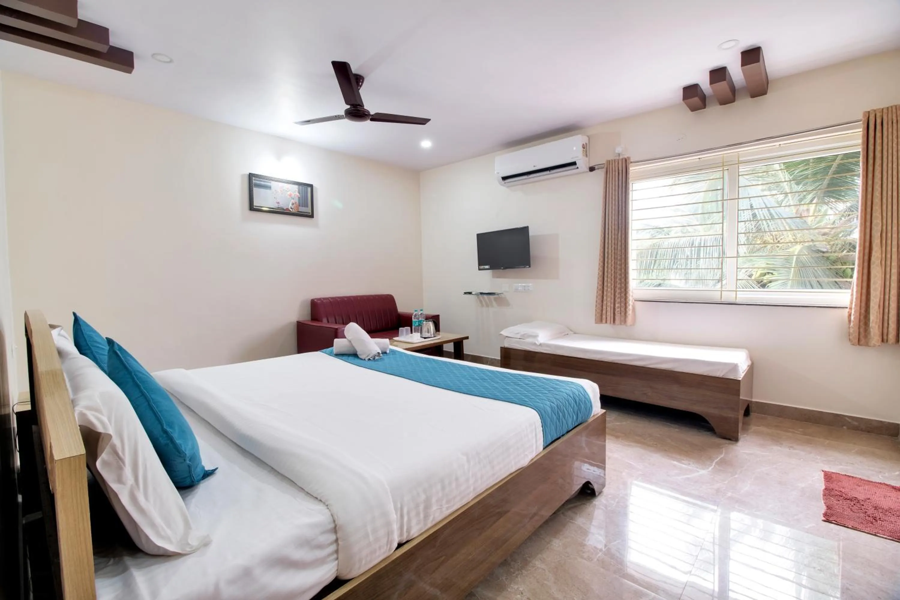 Bed in beestay Hotels MVP Colony