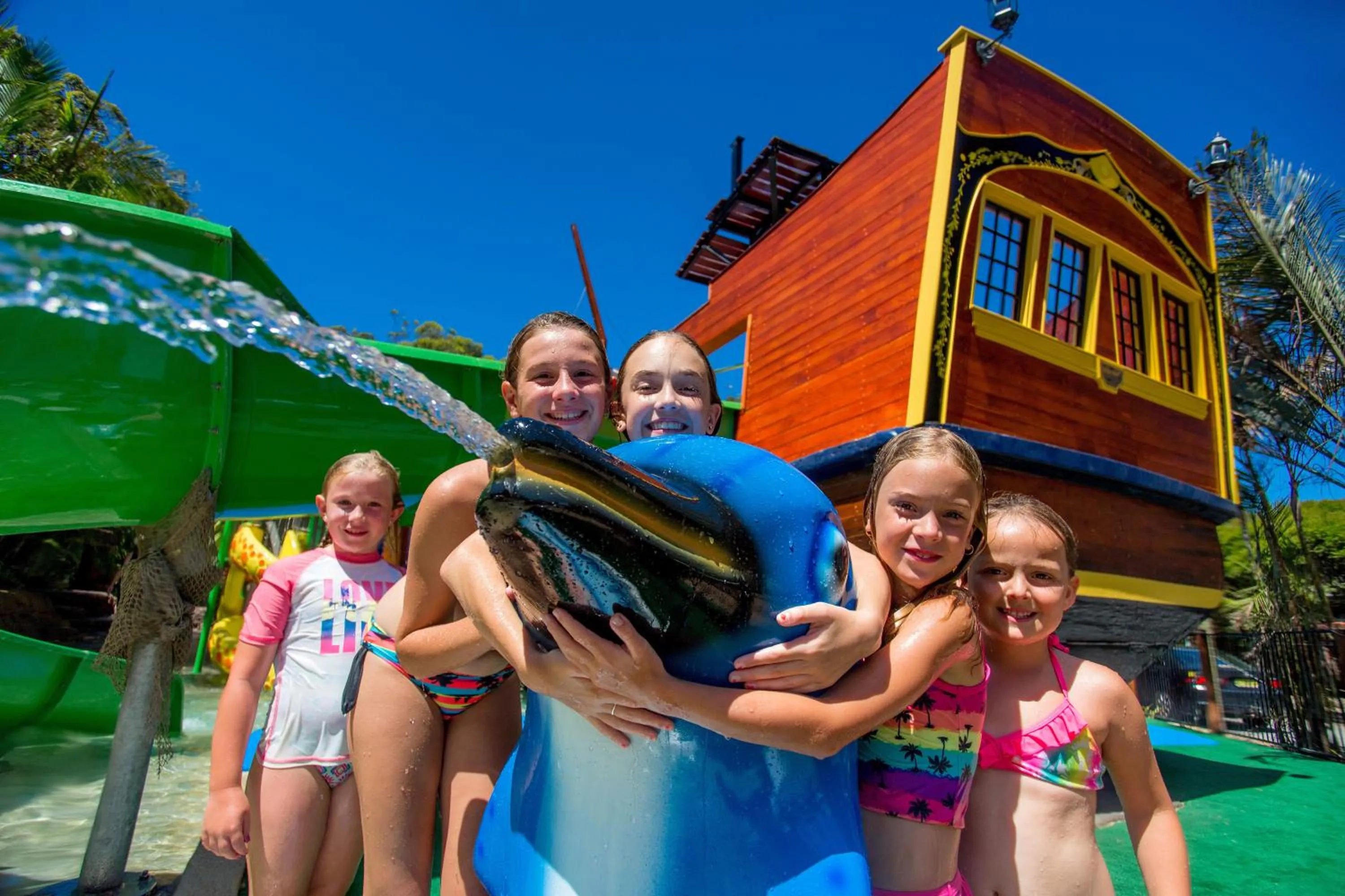 Aqua park in NRMA South West Rocks Holiday Park