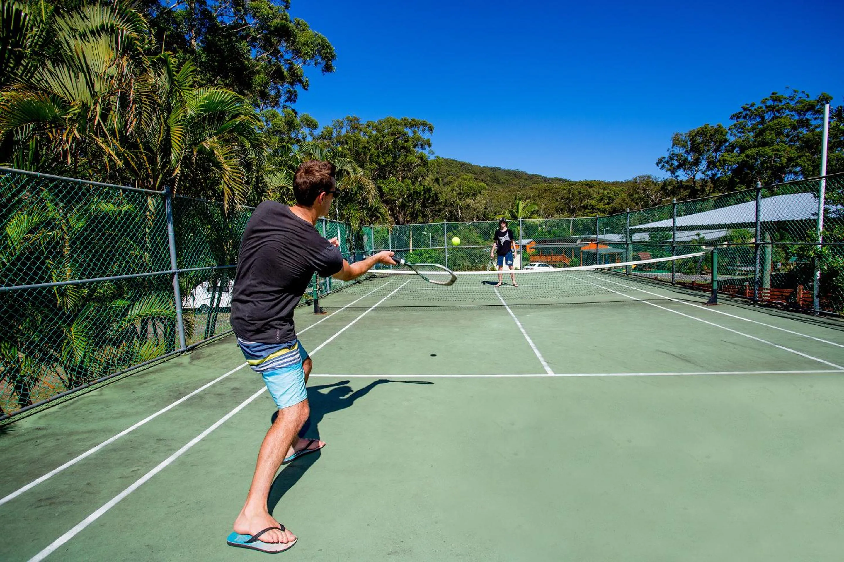 Tennis court in NRMA South West Rocks Holiday Park