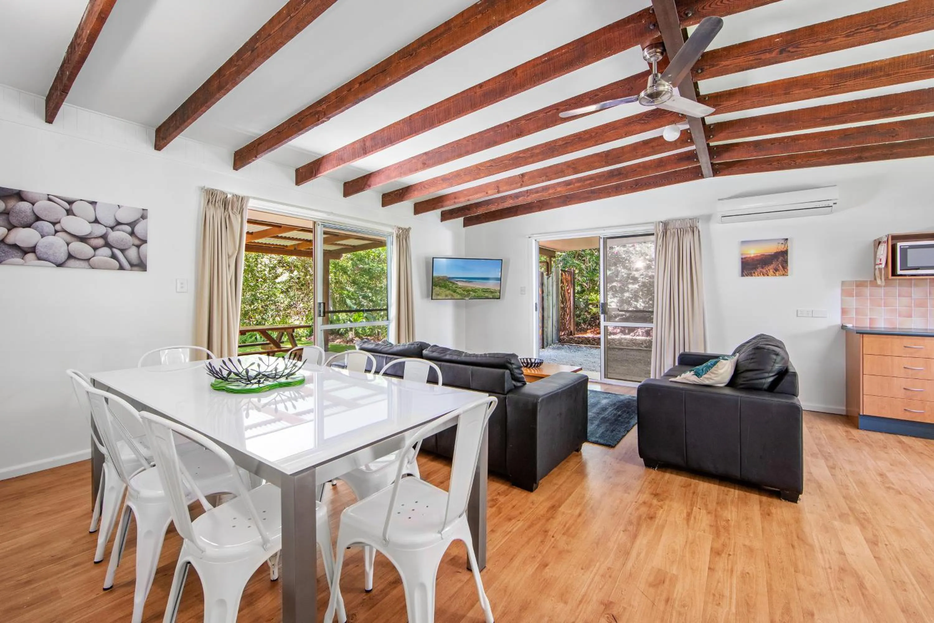 Living room in NRMA South West Rocks Holiday Park