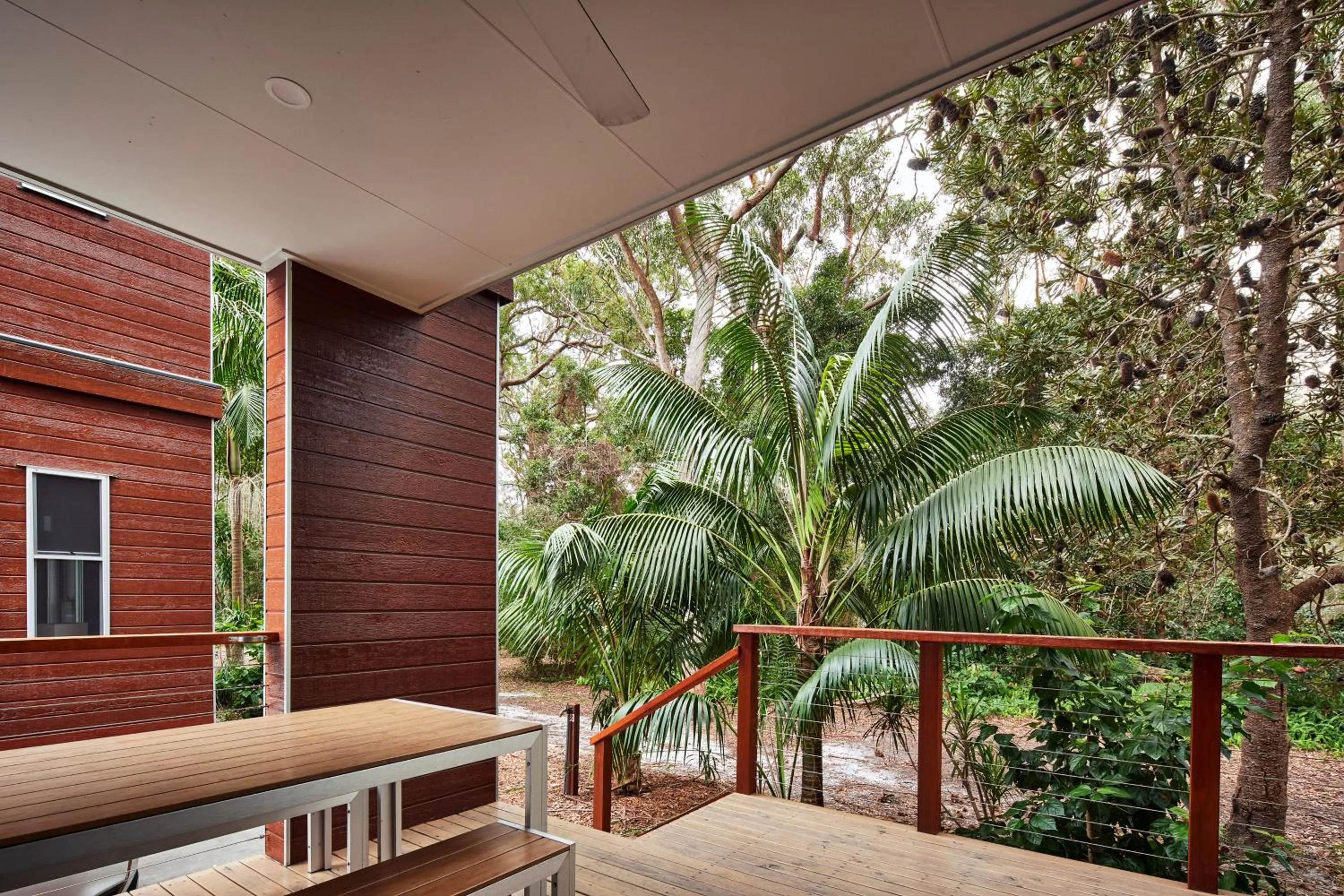 Garden view in NRMA South West Rocks Holiday Park