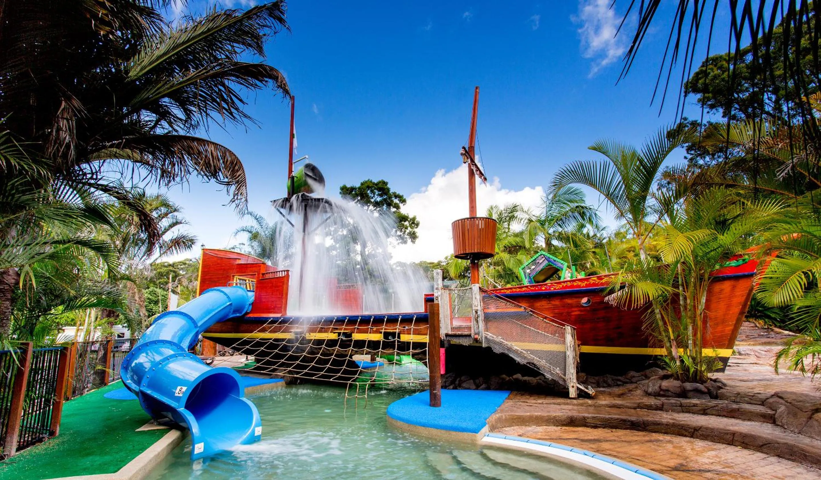 Aqua park in NRMA South West Rocks Holiday Park