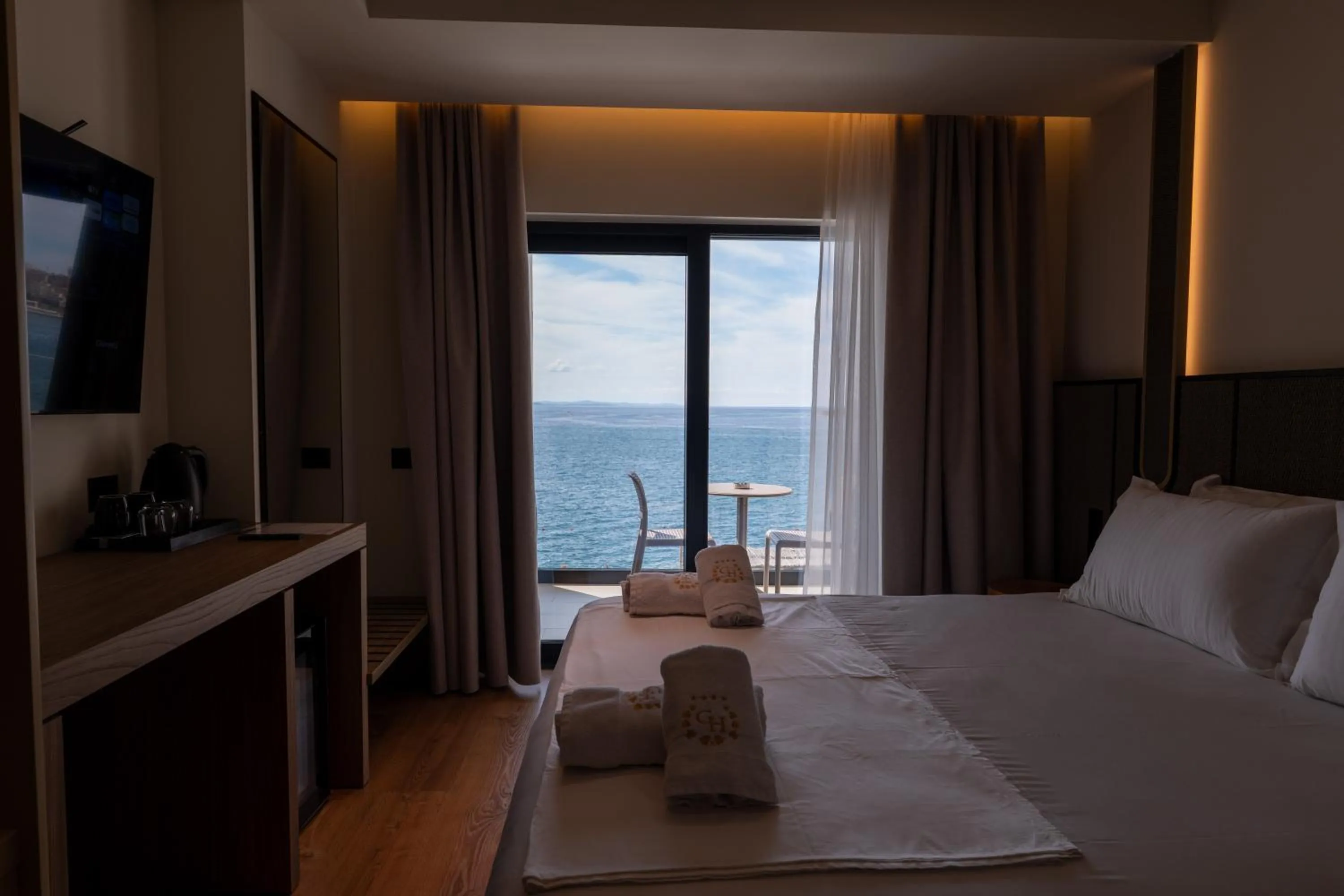 Bed in Grand Hotel Saranda