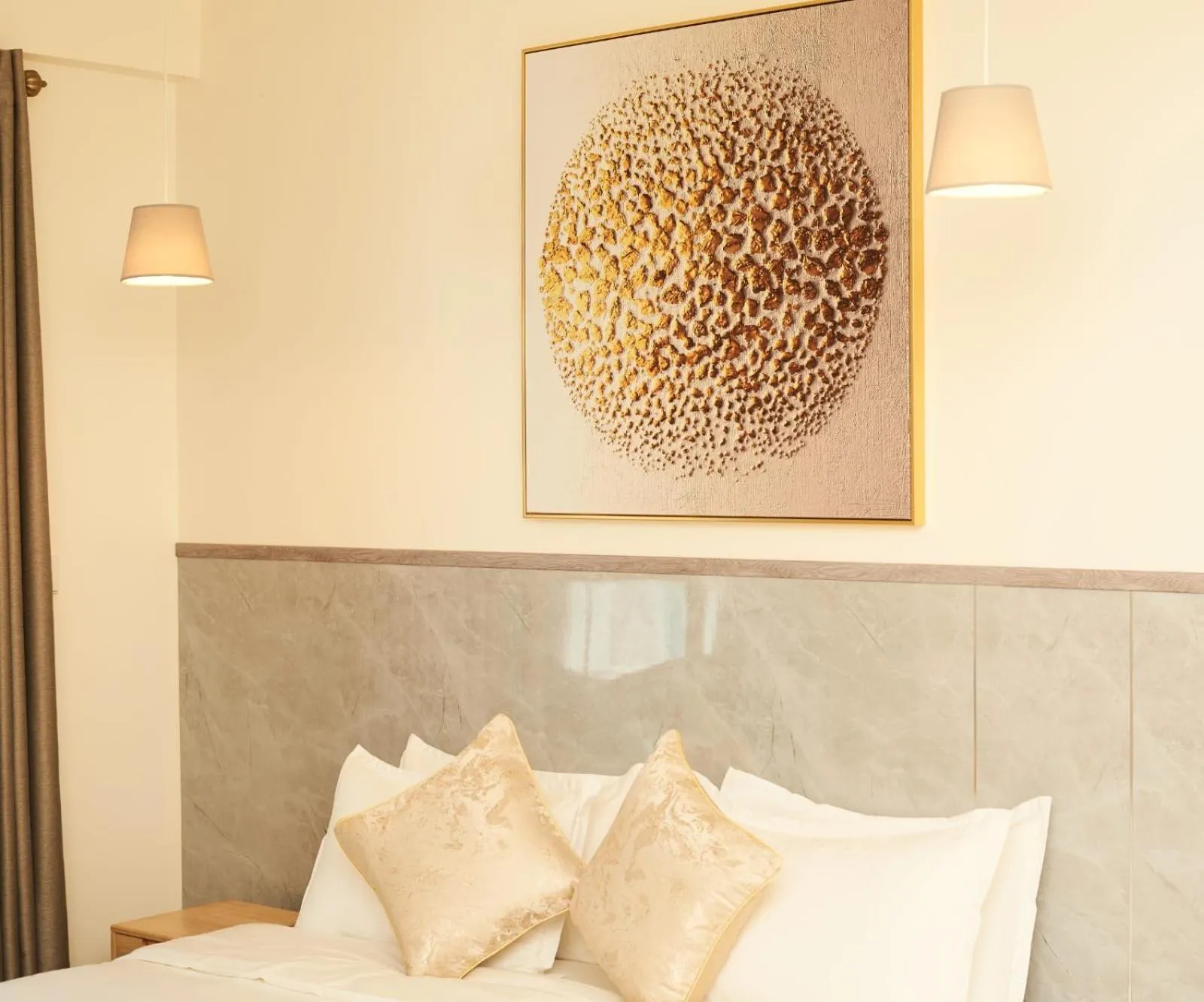 Bed in YUVi Blue Maldives & spa