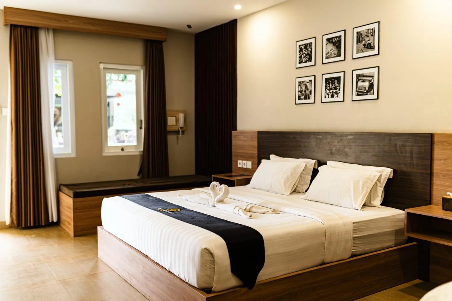 Bed in Nio Garden Hotel