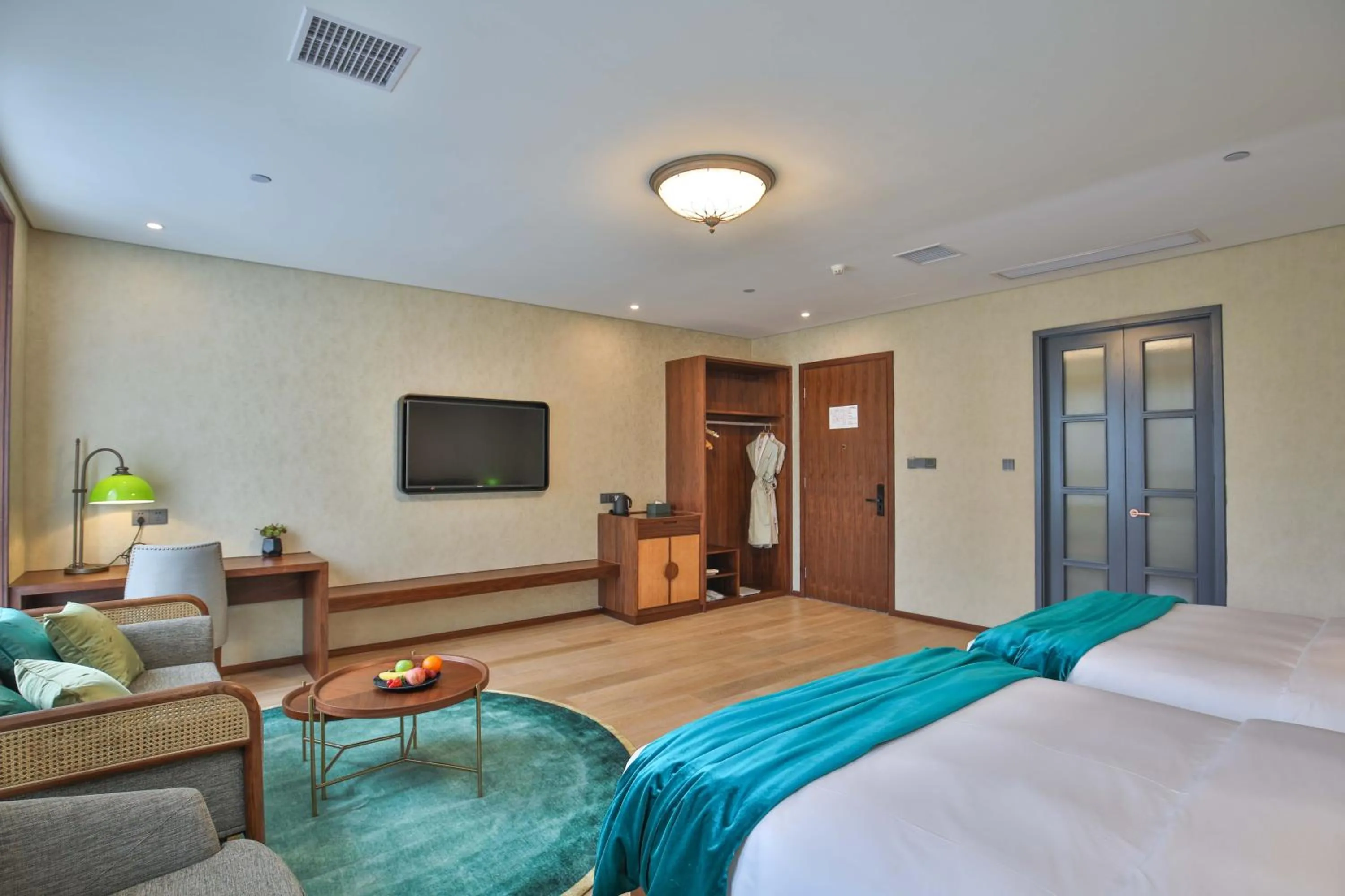 Bed in SSAW Garden Hotel Ningbo Xikou